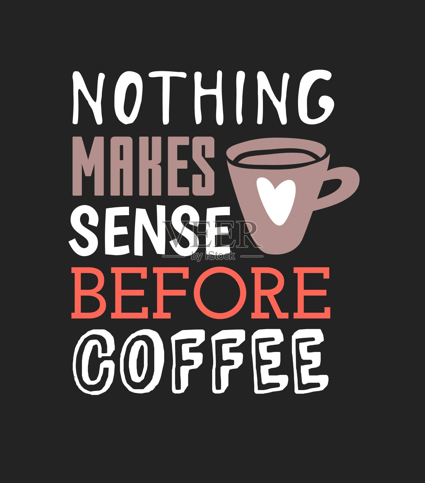 关于咖啡杯的正面评论。手绘矢量模式小册子和字母文本。实际的艺术设计传单或海报的咖啡馆插画图片素材