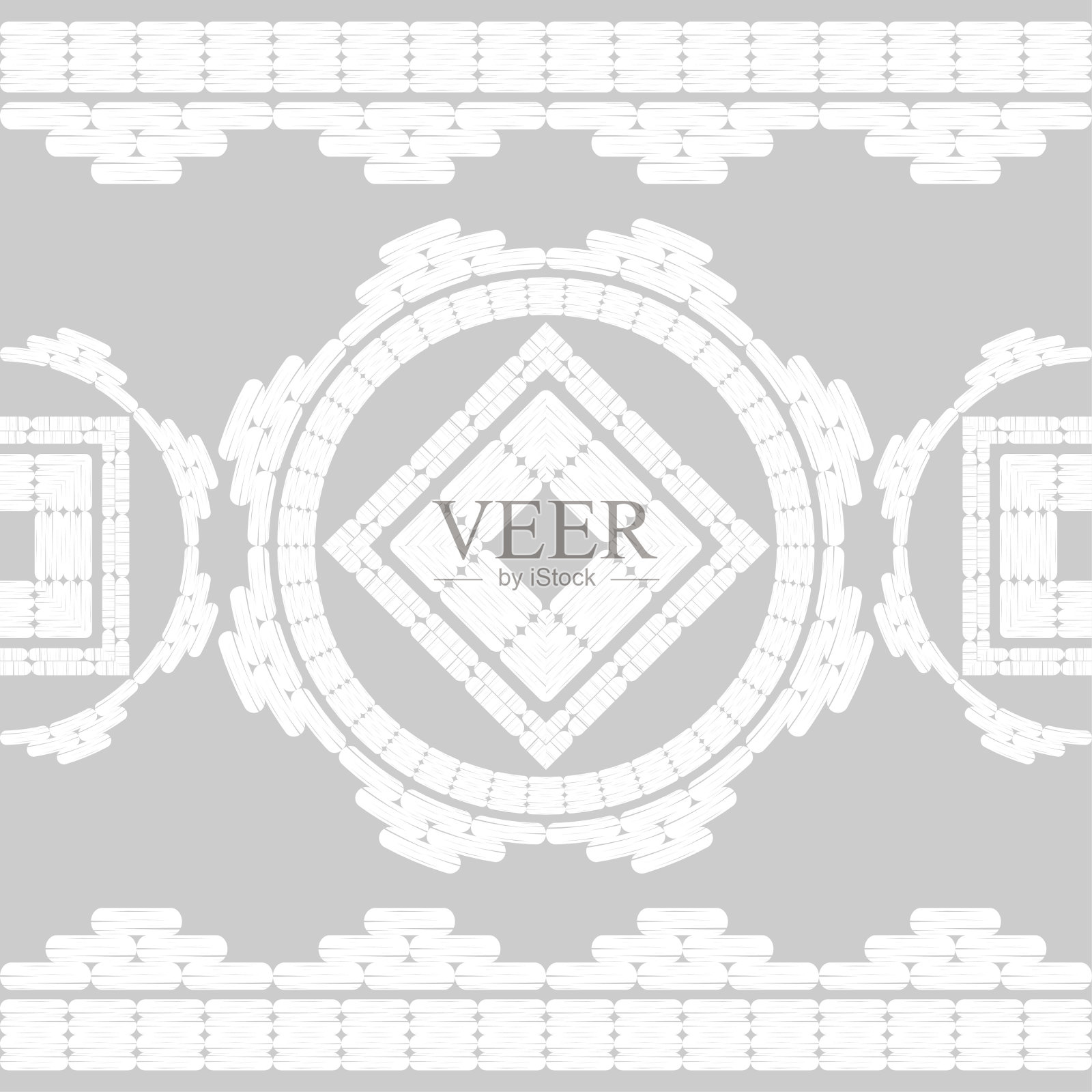 几何形状的马赛克。无缝模式。设计与手动孵育。插画图片素材