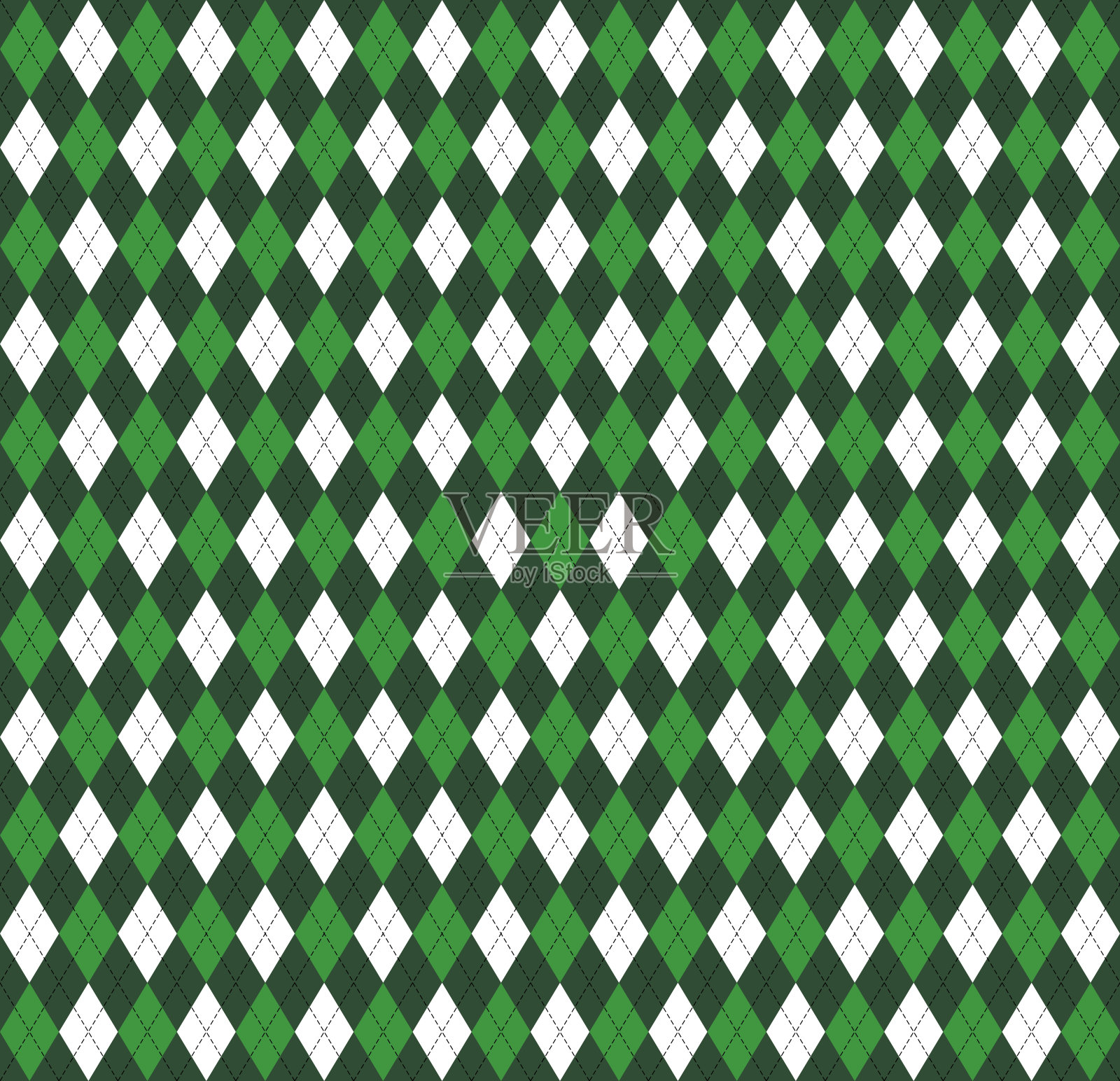 圣帕特里克节。模式苏格兰笼插画图片素材