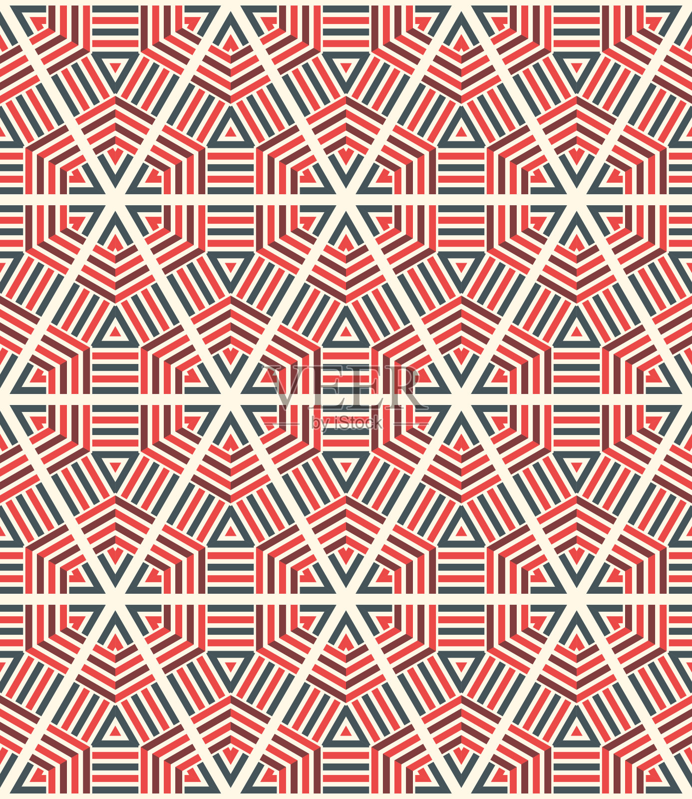 三角形无缝几何图案。插画图片素材