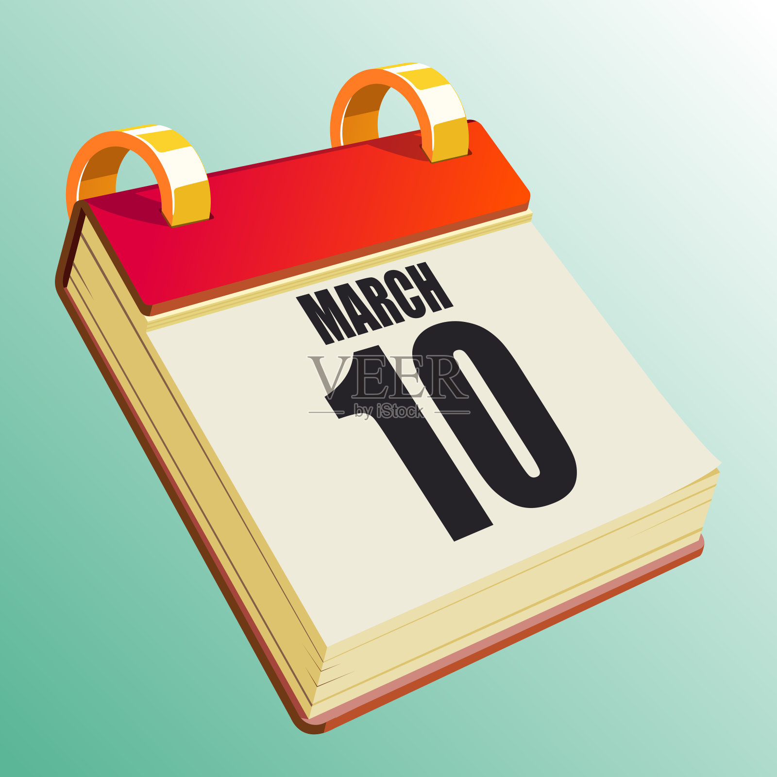 红历3月10日插画图片素材