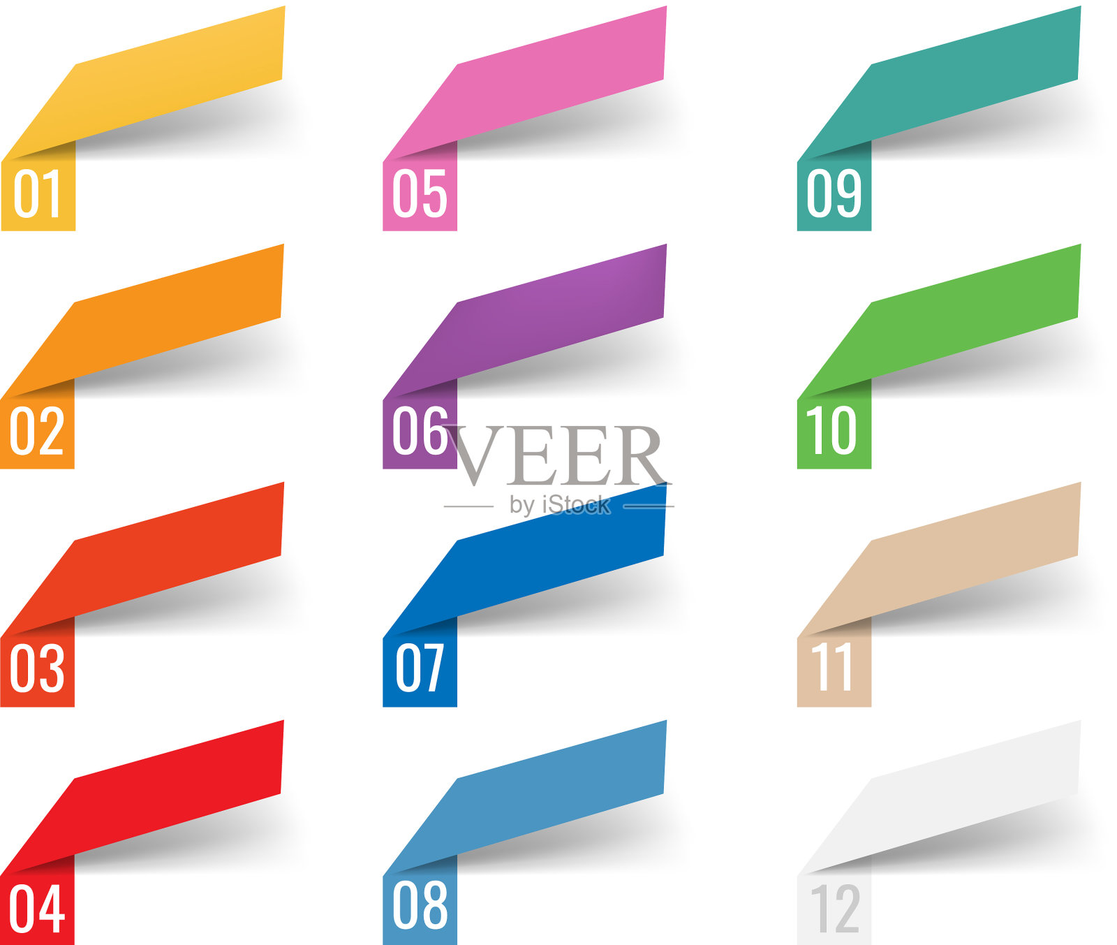 信息图模板网丝带透明插画图片素材