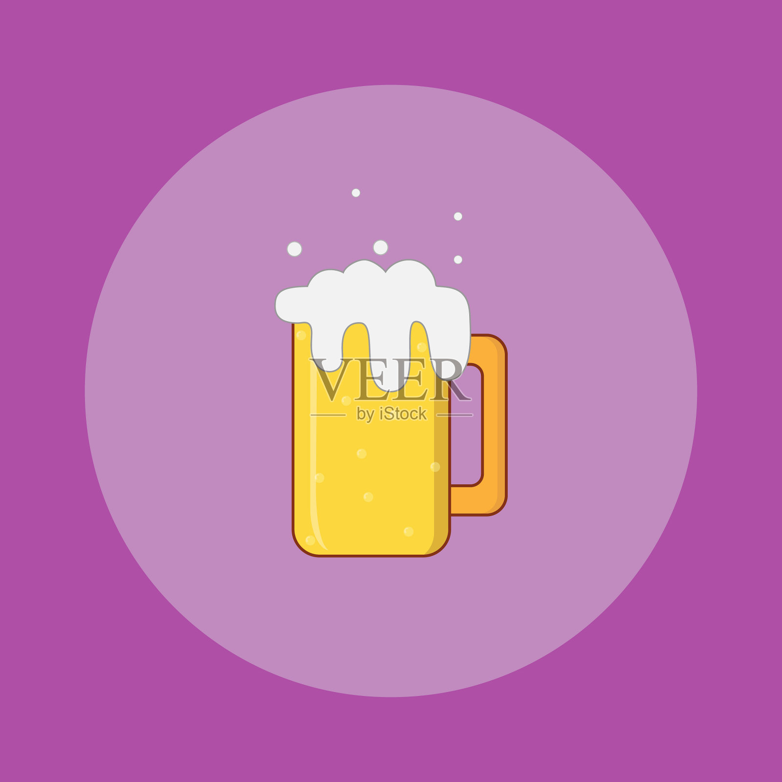 平像杯轻泡沫碳酸插画图片素材