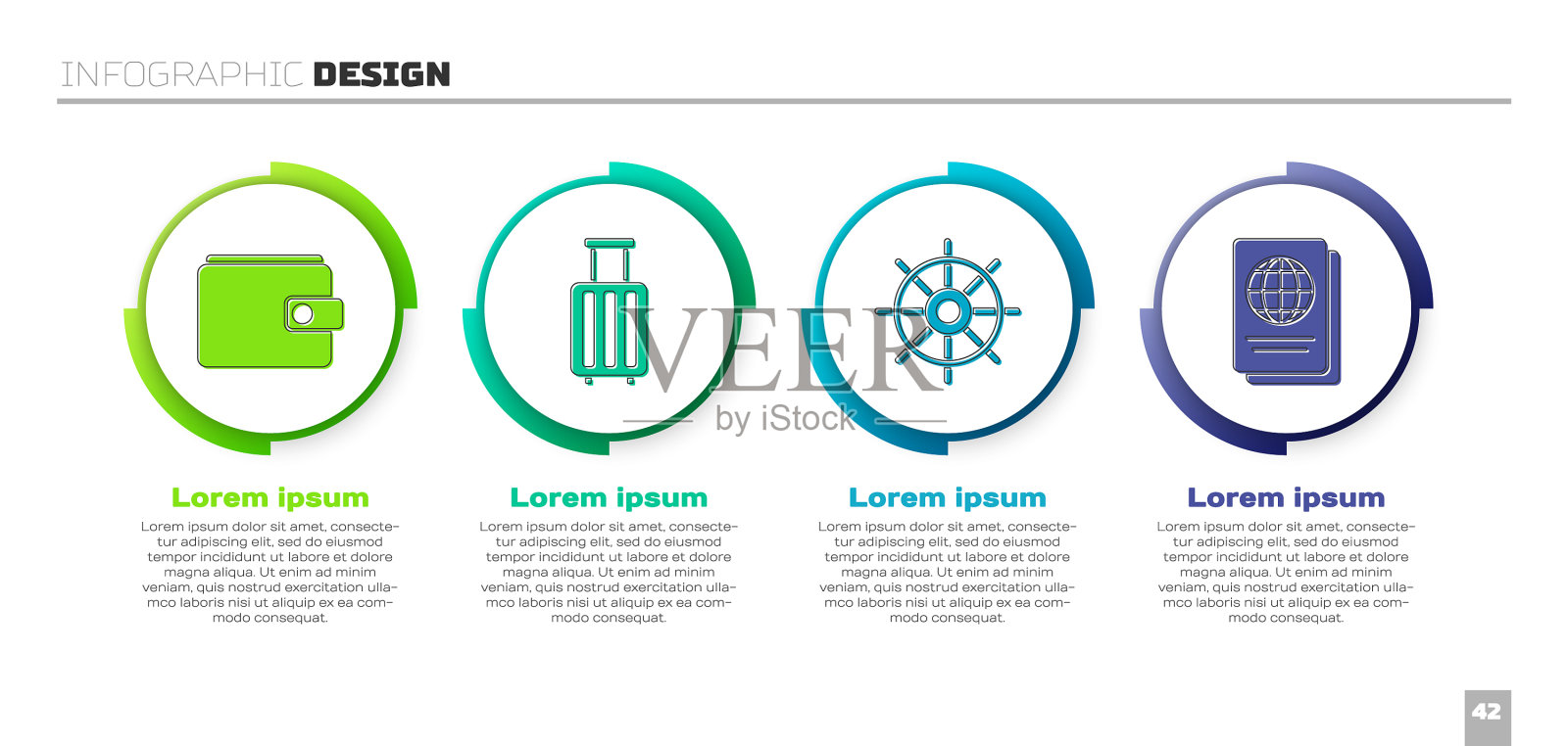 套装钱包、手提箱、船、方向盘等图标素材