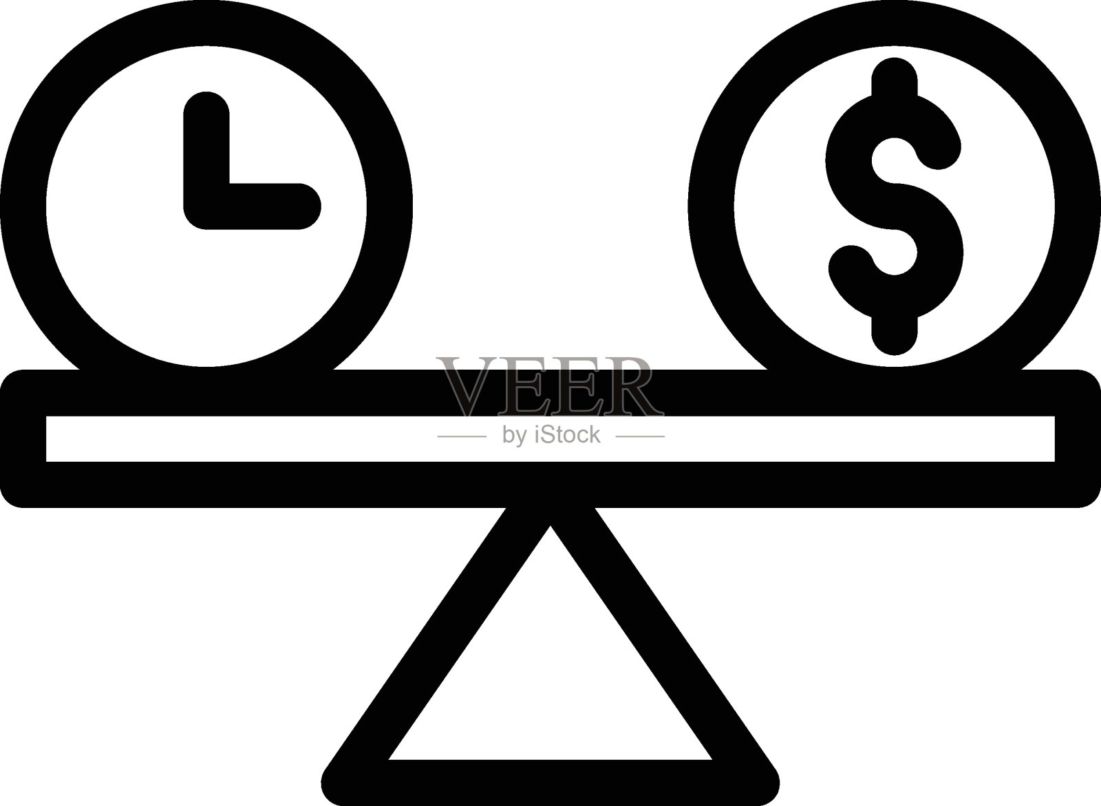 跷跷板插画图片素材