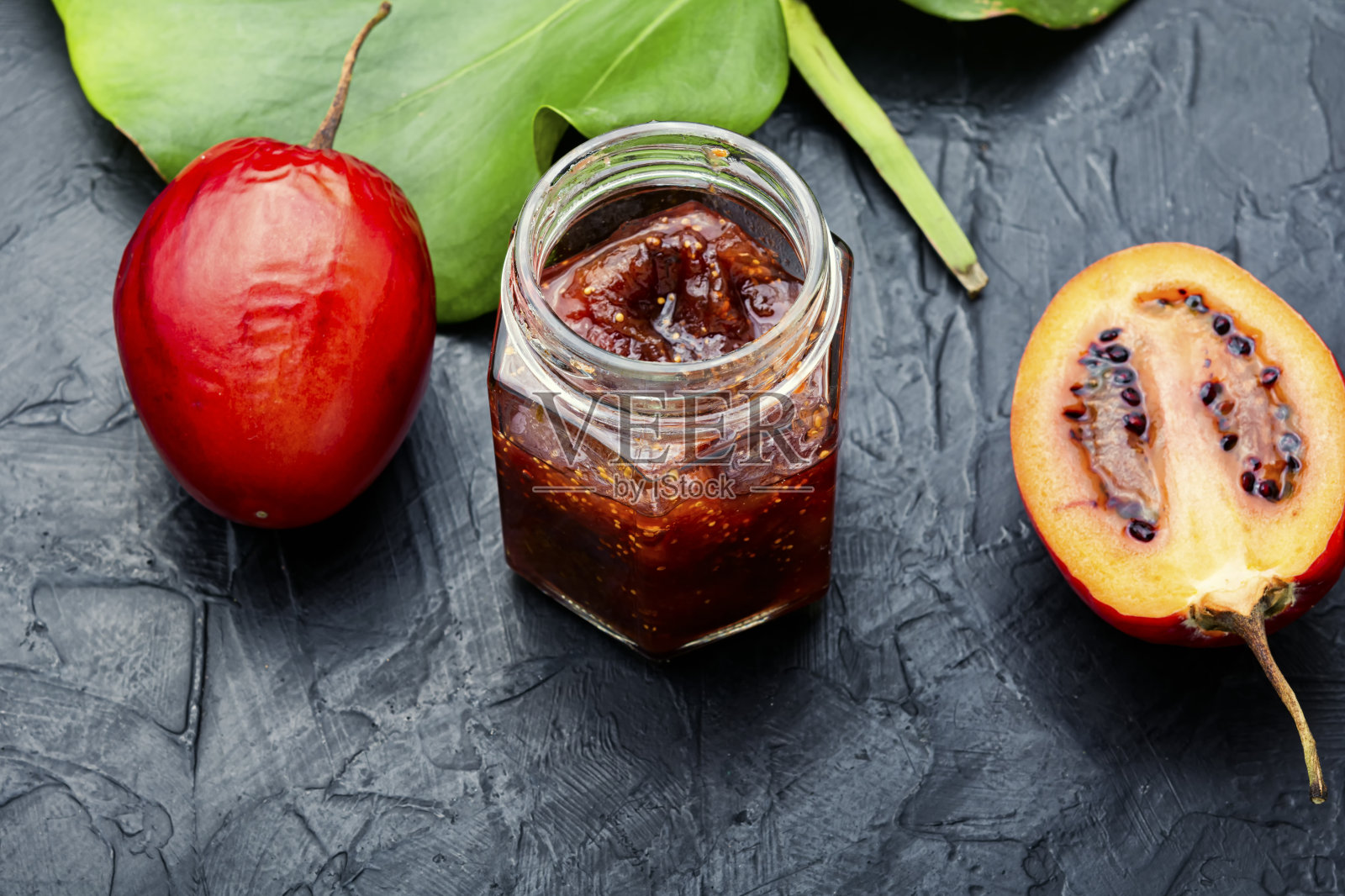 美味的番茄果酱。照片摄影图片