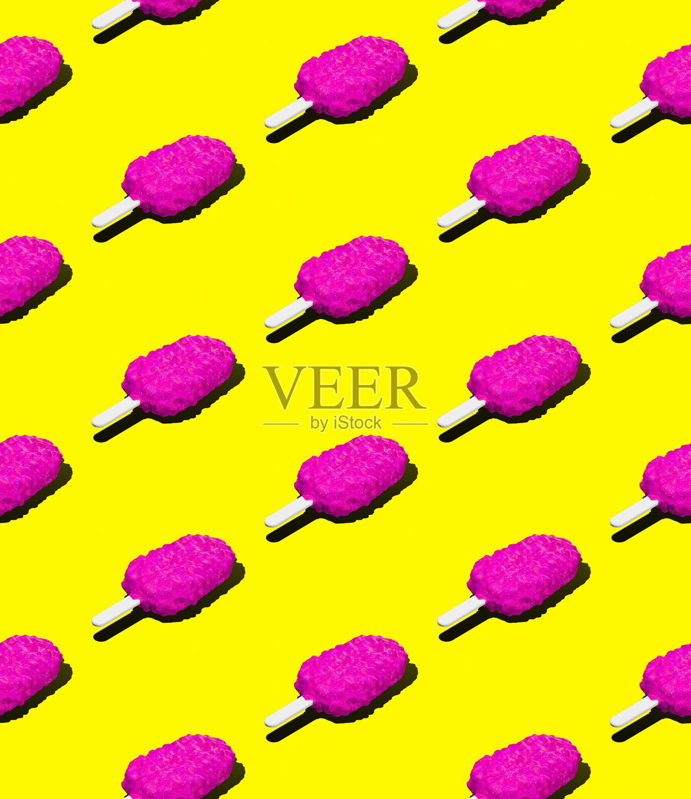 无缝等距3d渲染模式。粉红色的釉面冰淇淋。最小的设计。餐厅、酒吧、糖果店、食品配送理念照片摄影图片