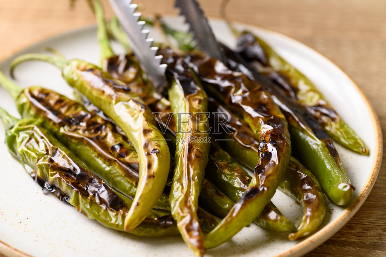 烤青椒照片摄影图片