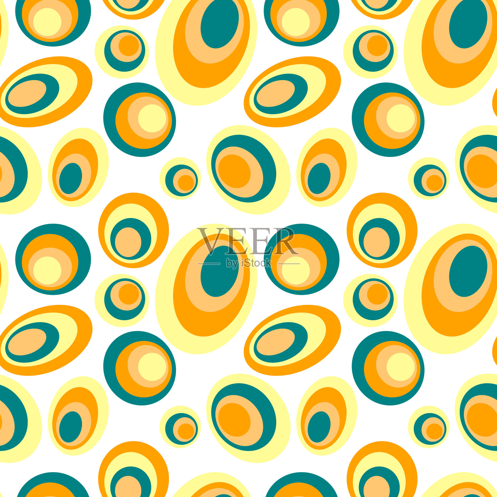 蓝色色调的抽象形状图案插画图片素材