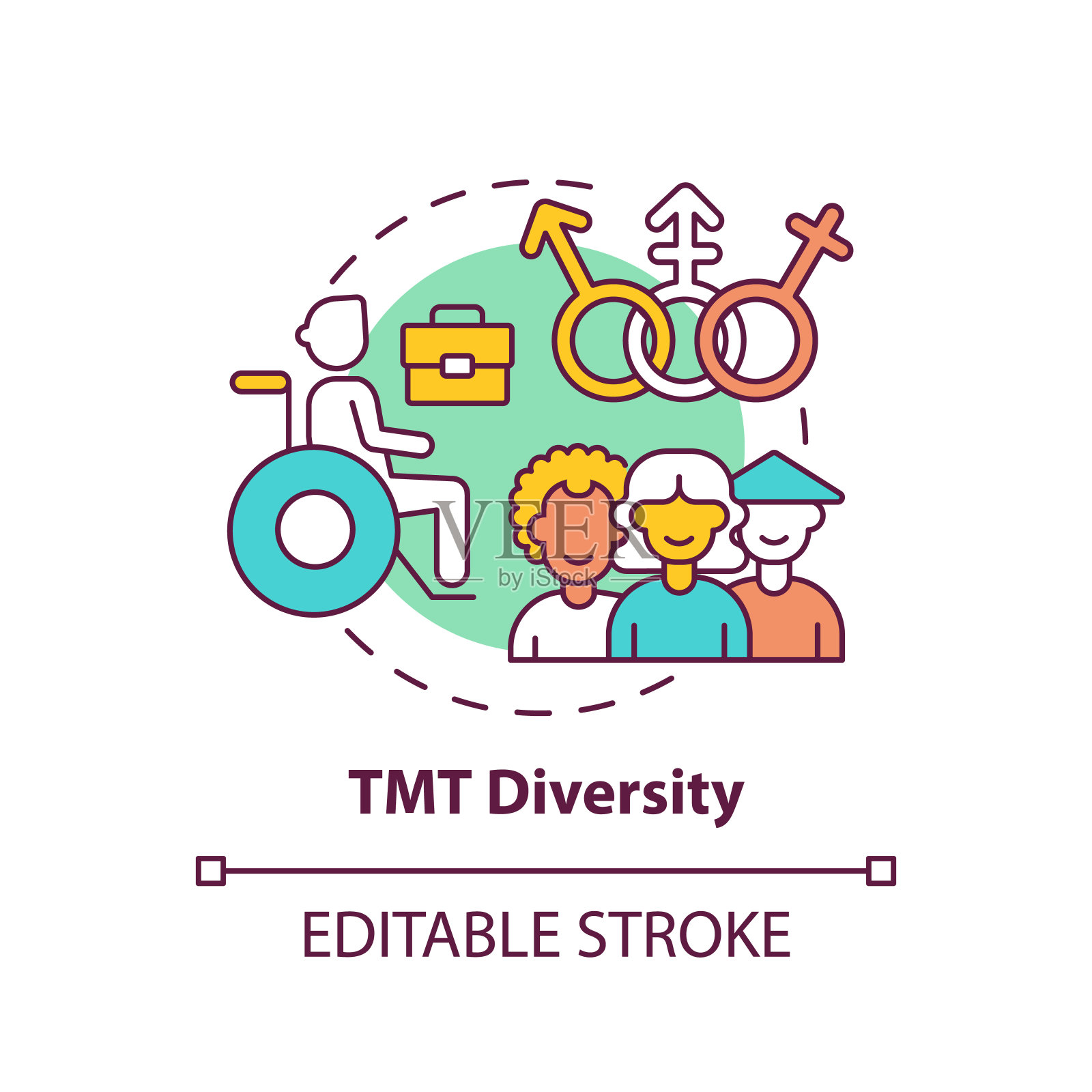 Tmt多样性概念图标插画图片素材