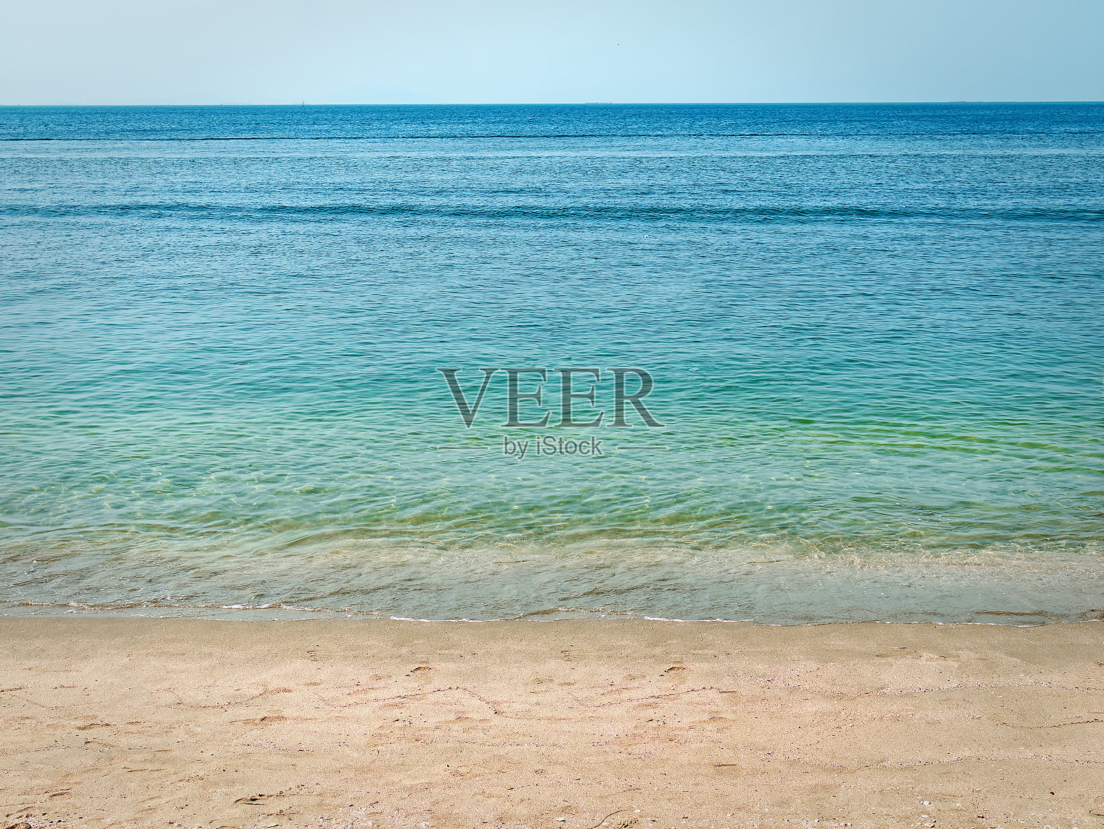 全帧背景与地平线生动的海和沙风景照片摄影图片