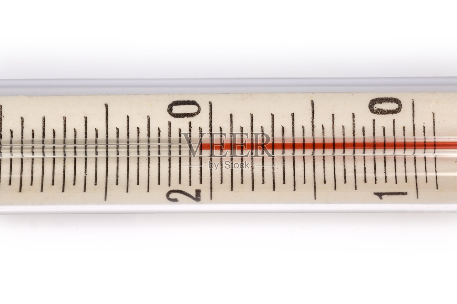 俯视图的碎片酒精温度计摄氏刻度照片摄影图片