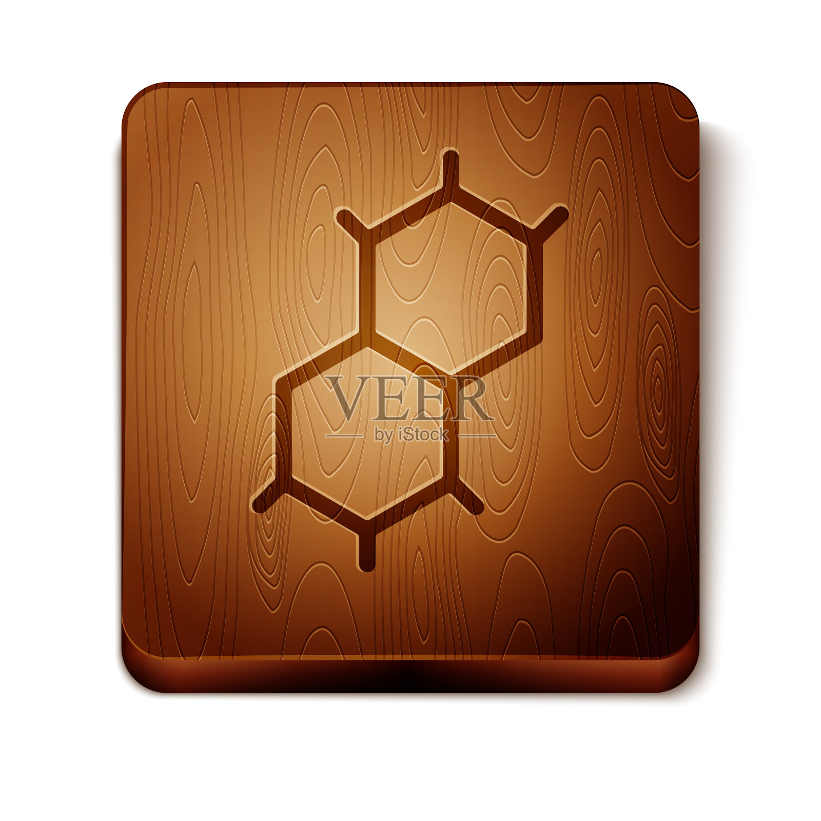 棕色化学式图标孤立在白色上图标素材