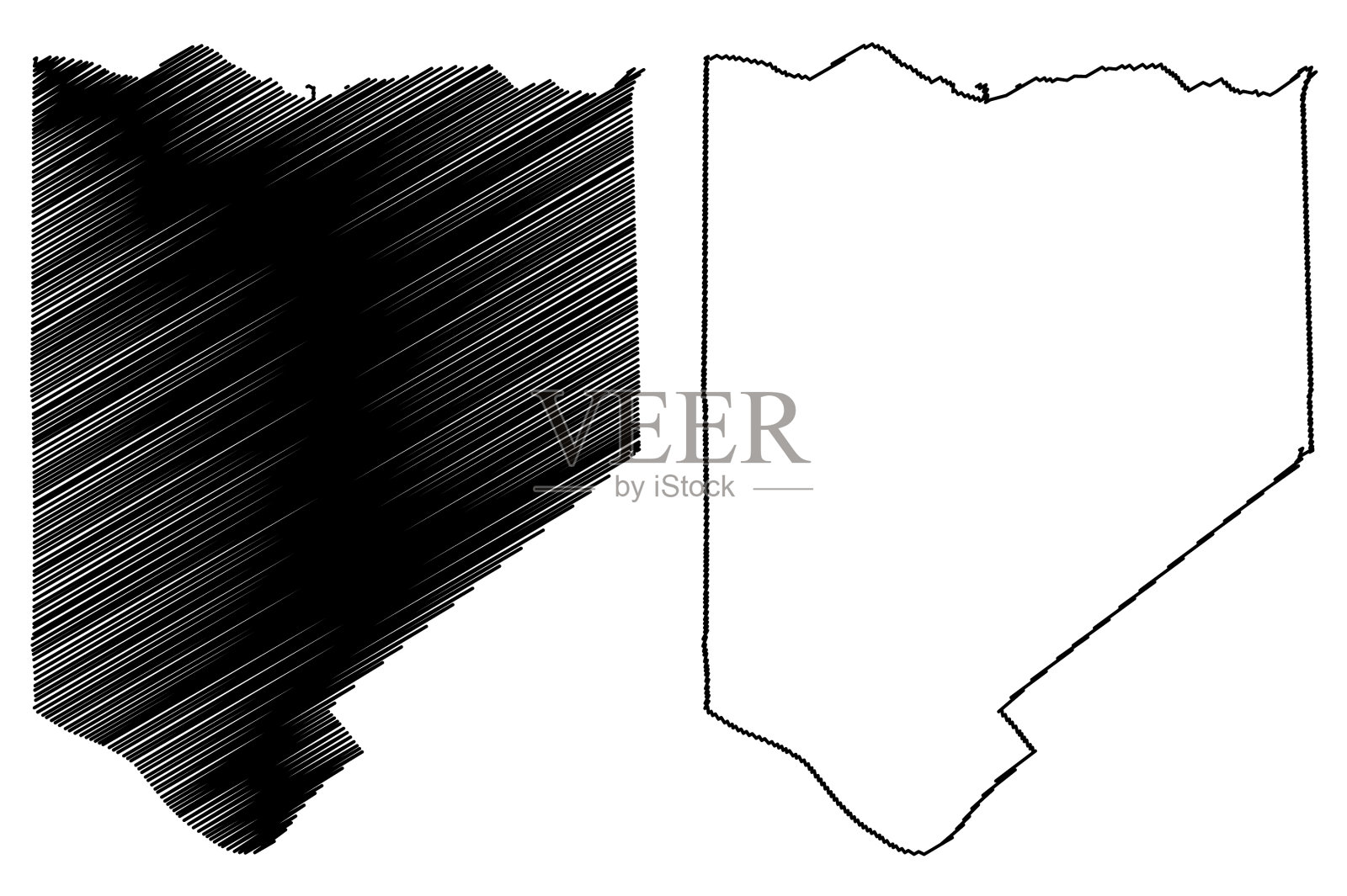 Burnacity加拿大不列颠哥伦比亚省地图插画图片素材