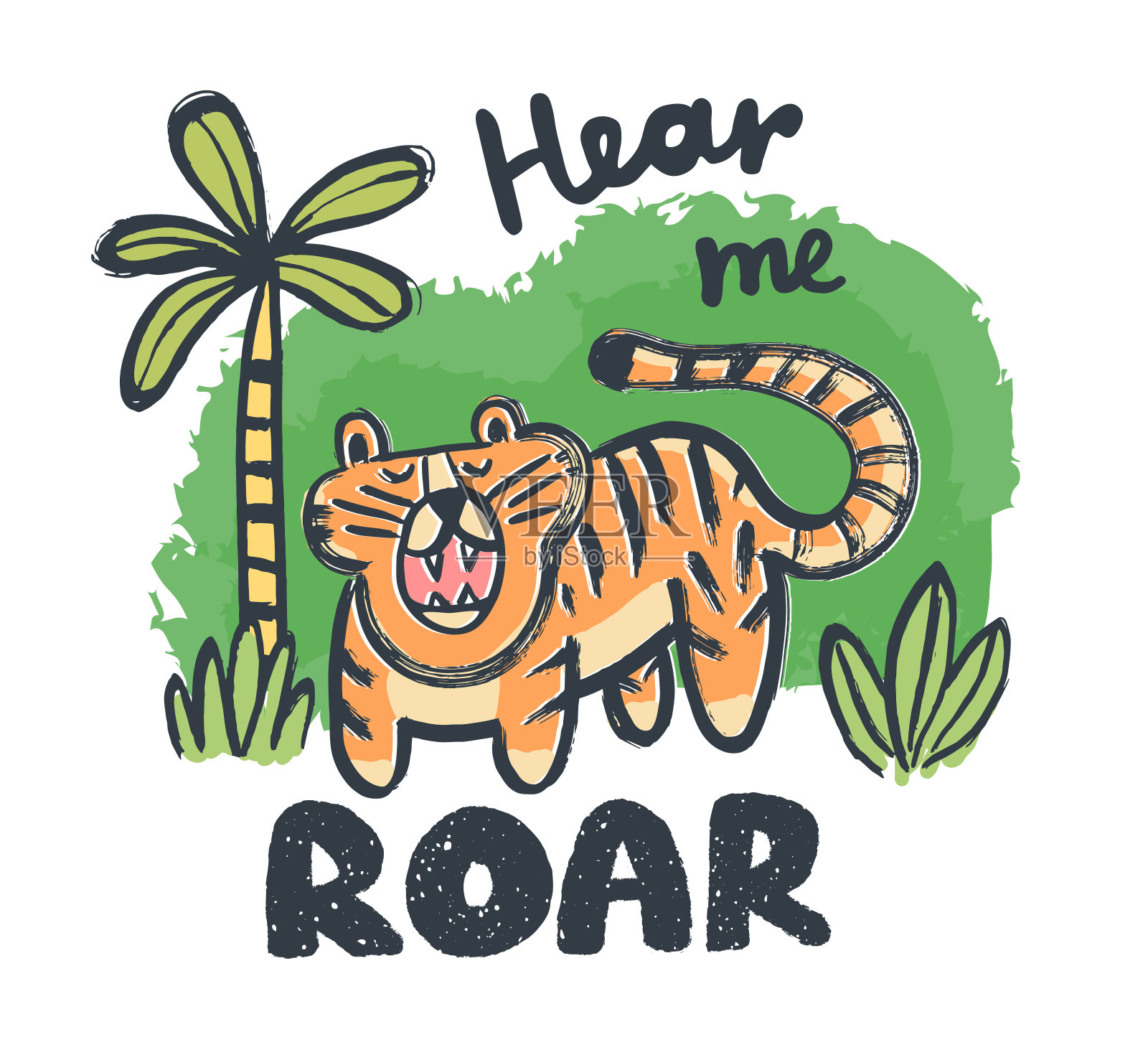 听到我的咆哮插画图片素材