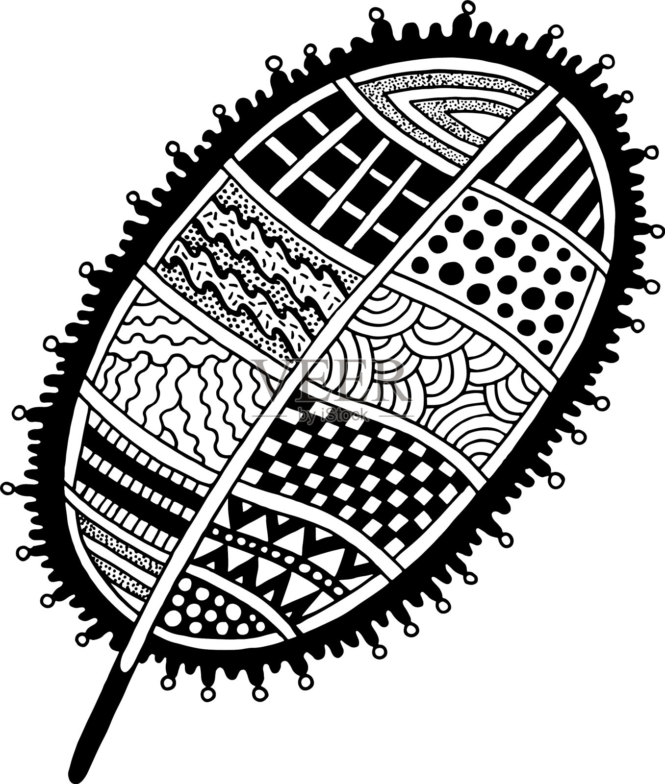 秋叶孤画插画图片素材