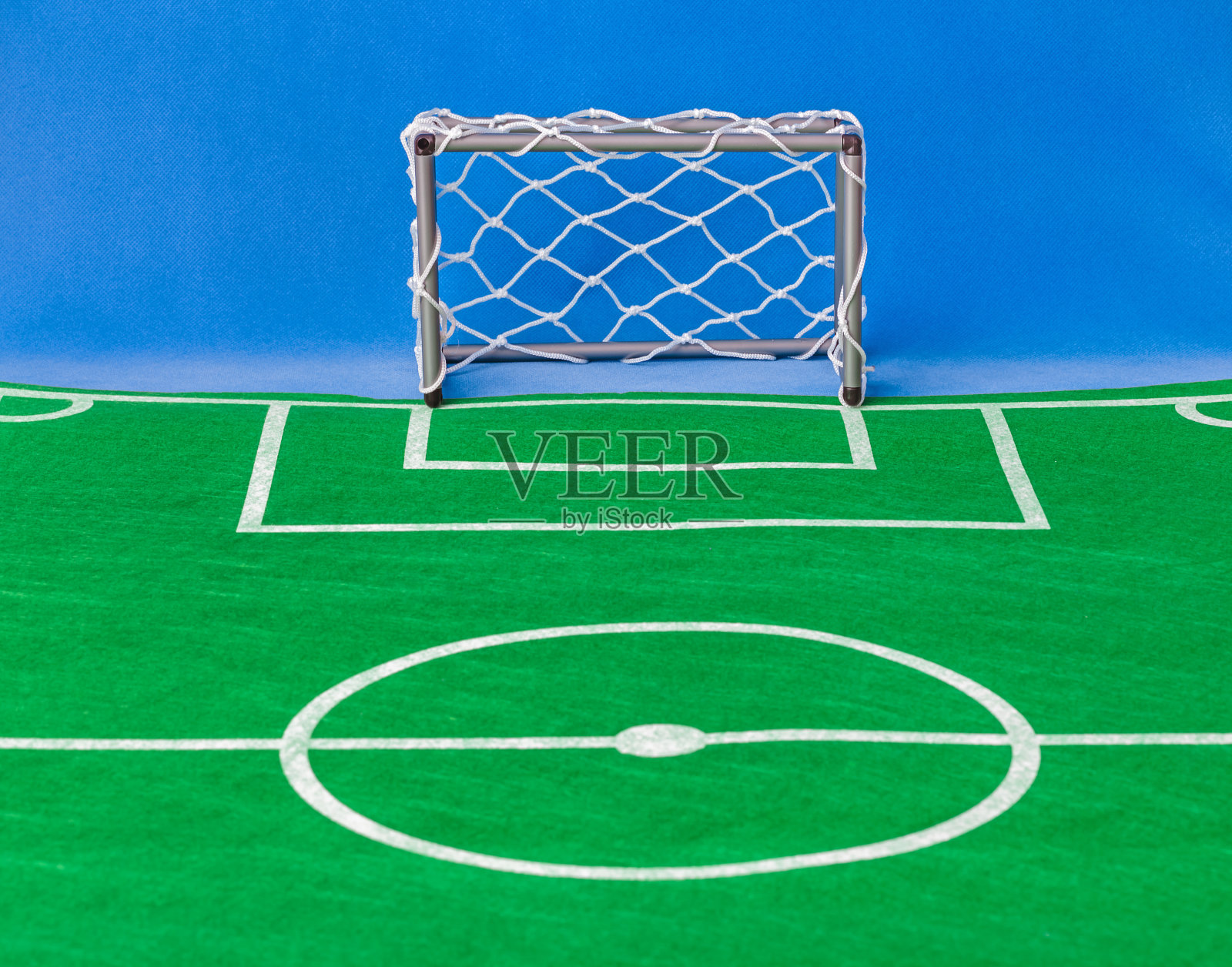 玩具足球场和大门照片摄影图片