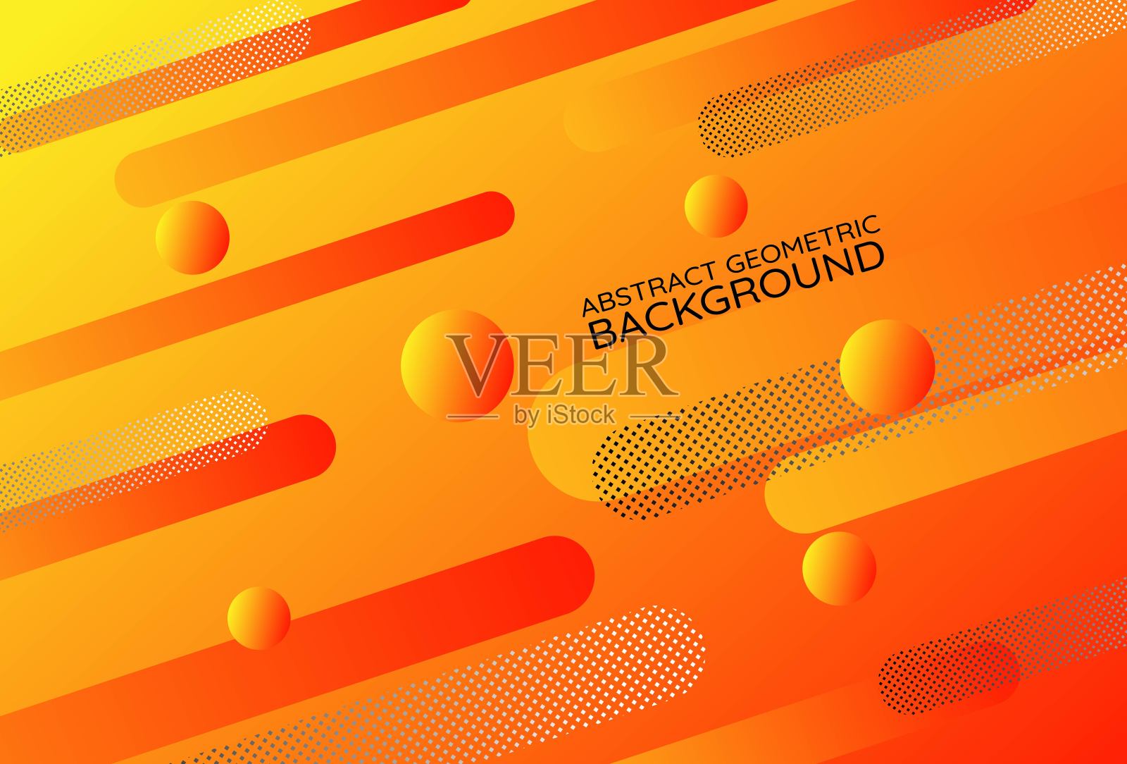 梯度几何形状的背景橙色黄色插画图片素材