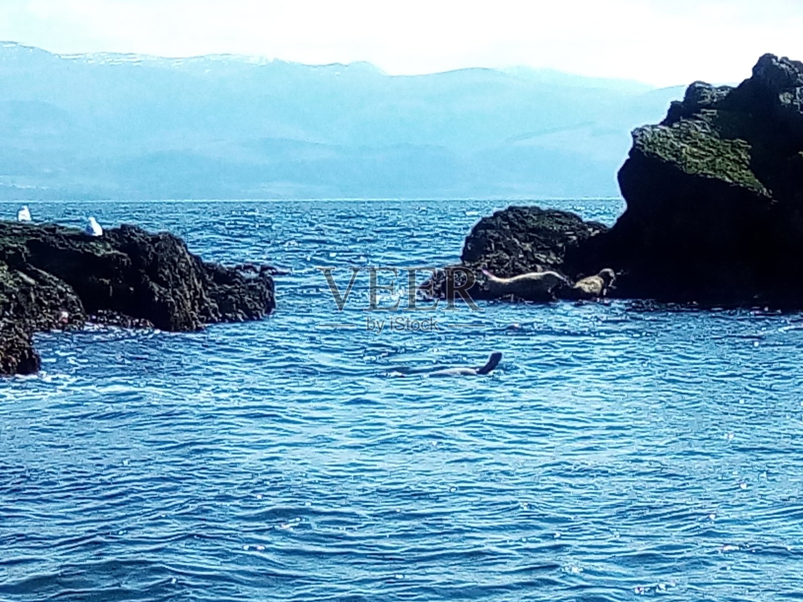 蓝天下碧海,碧石山照片摄影图片