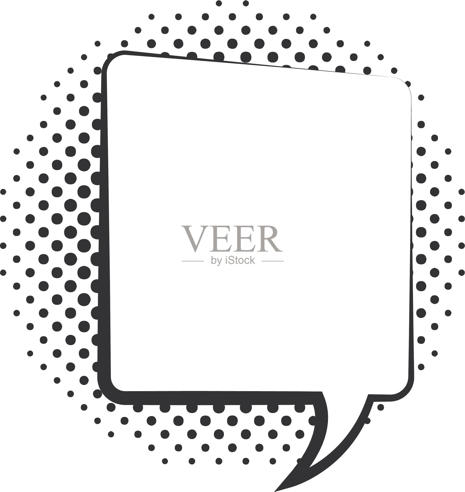 波普艺术演讲泡泡对话元素半色调图标素材