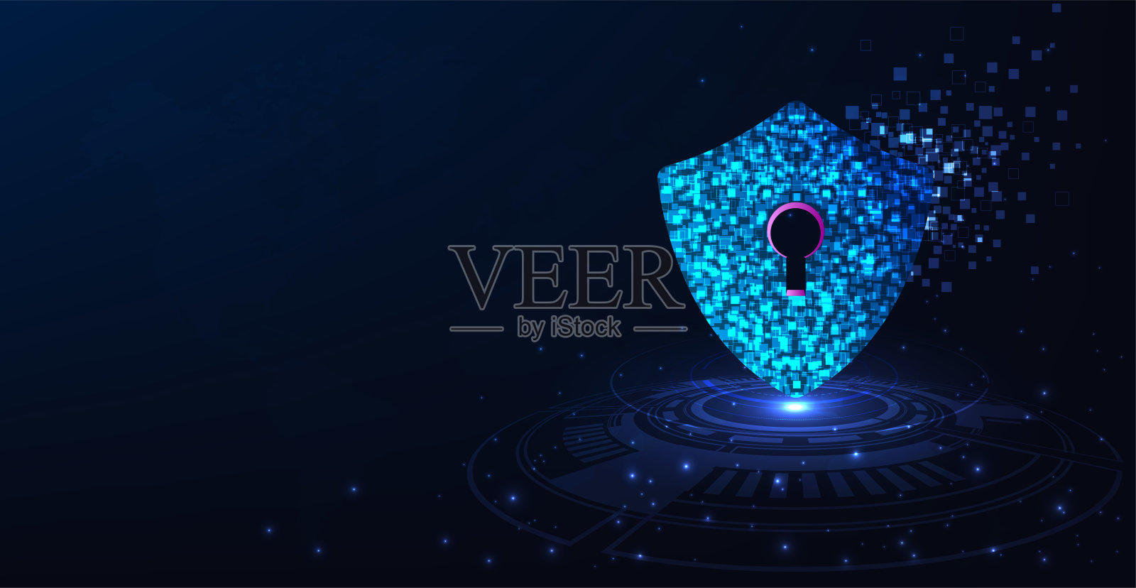 网络攻击的概念。插画图片素材