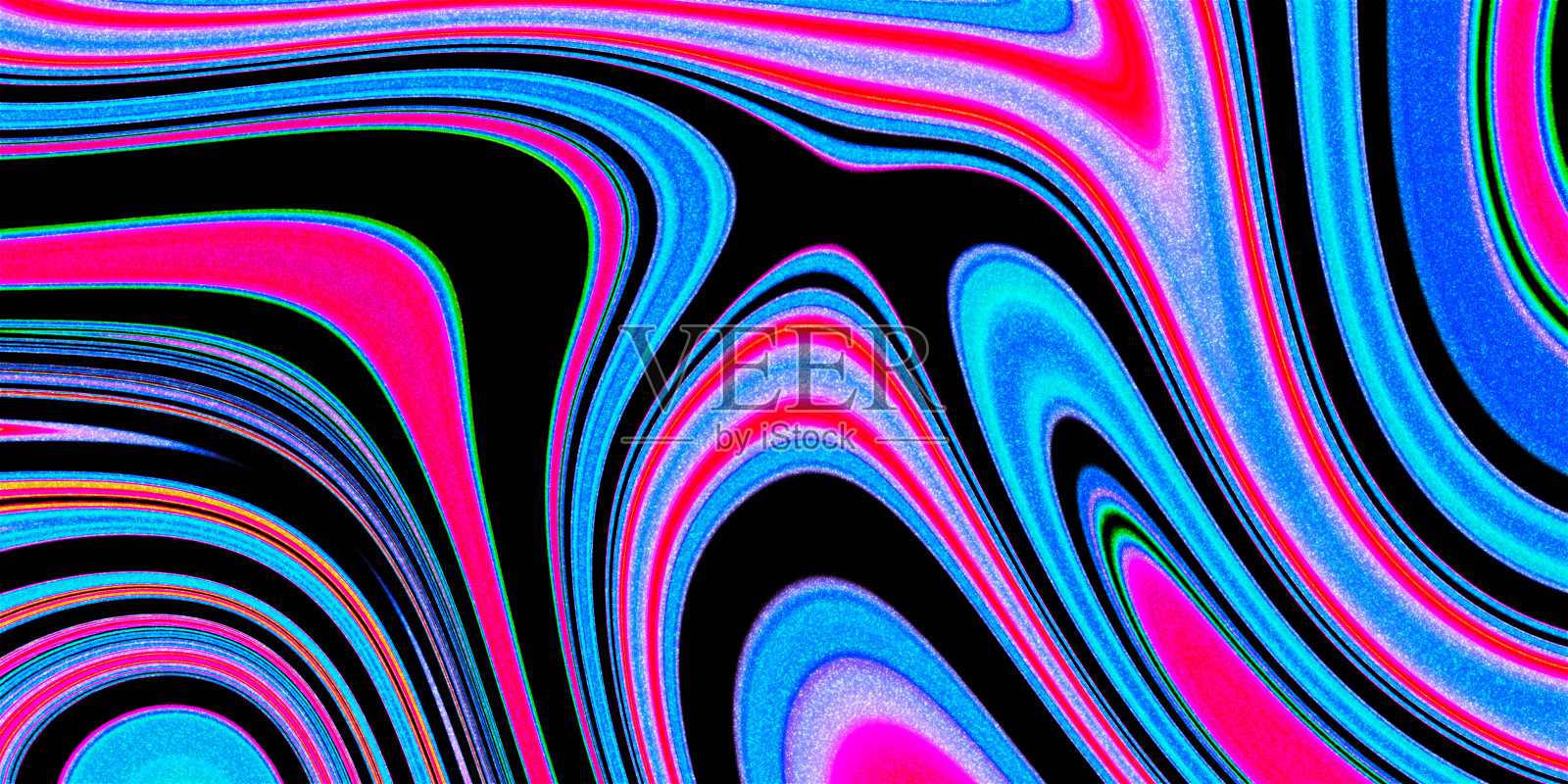 色彩斑斓的流体艺术,闪烁着色彩斑斓的漩涡插画图片素材