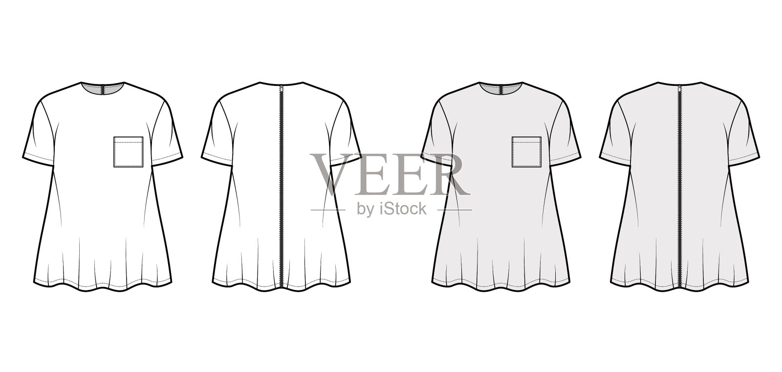 男友衬衫技术时尚插画图片素材