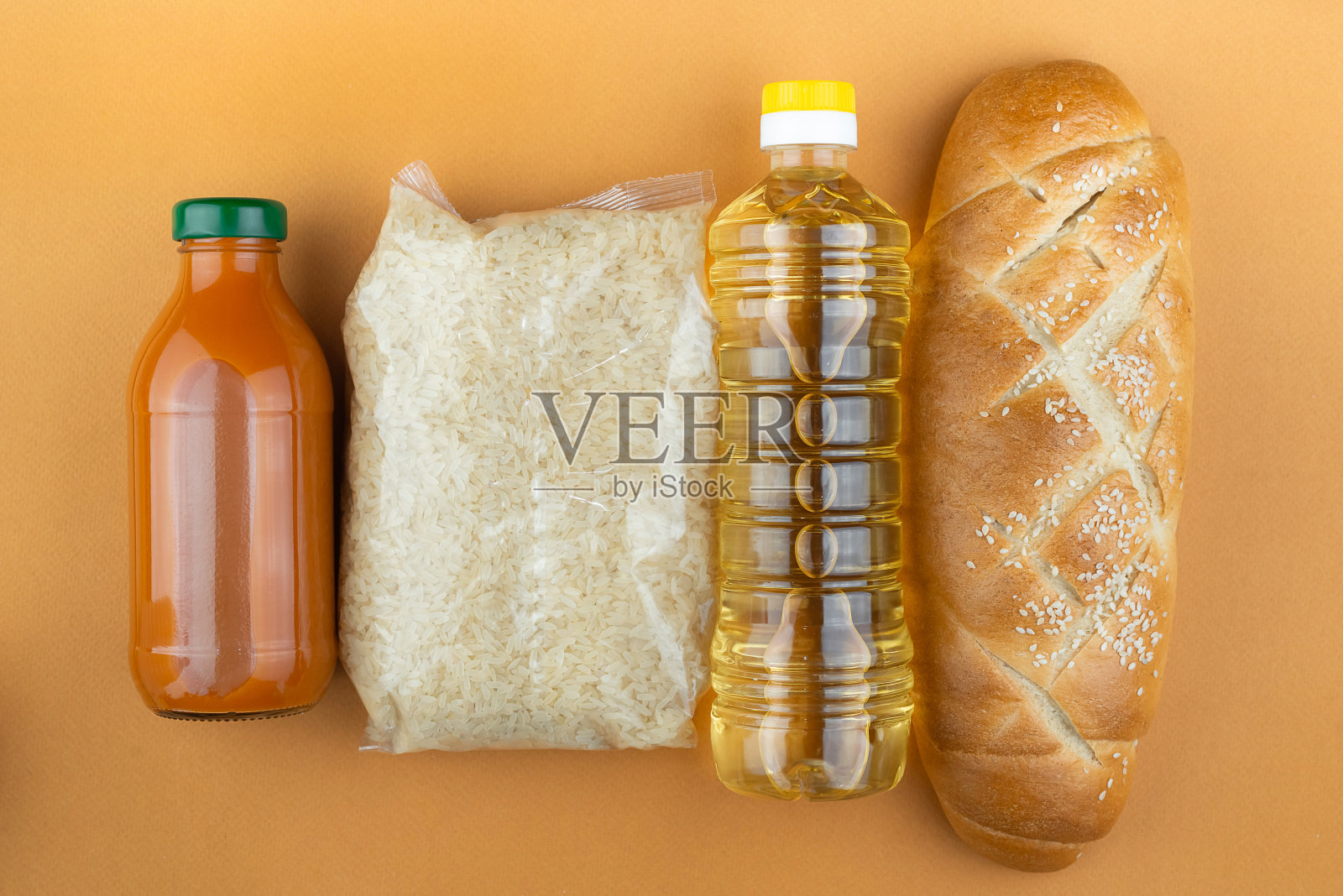 食物捐赠,俯视图和拷贝空间照片摄影图片