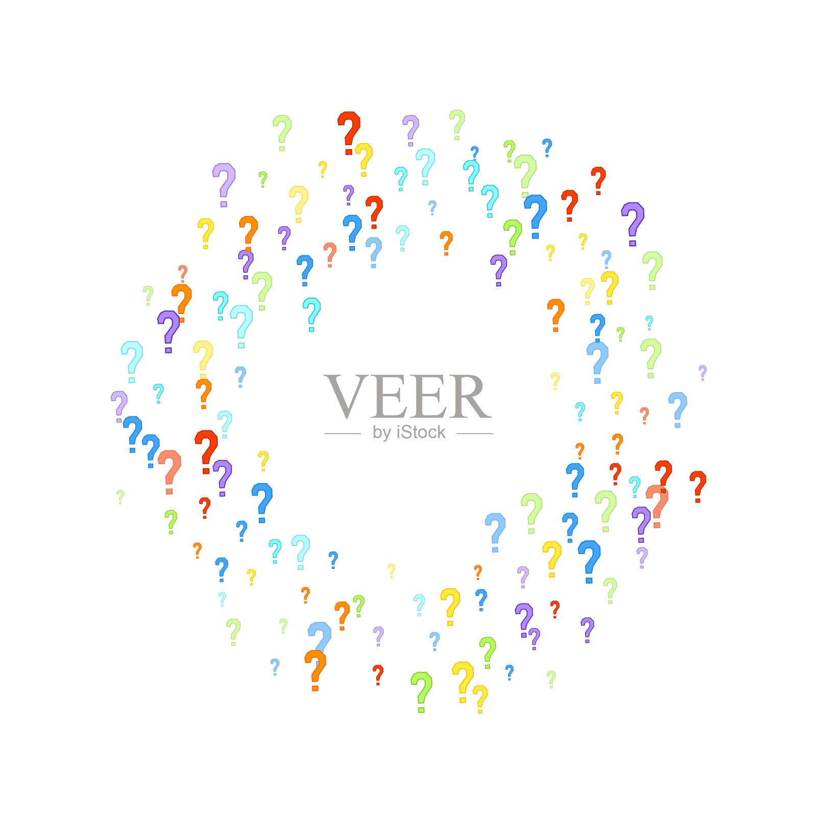 问号测验疑问调查FAQ公众投票插画图片素材