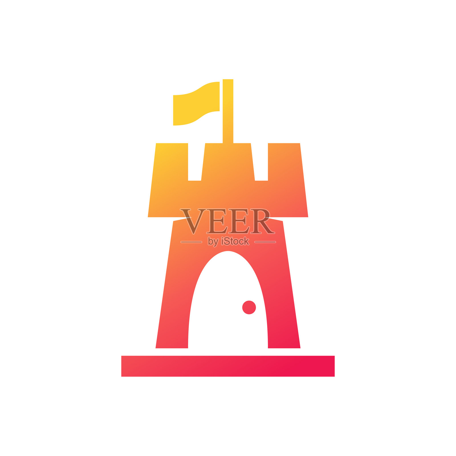 简单城堡设计矢量插画图片素材