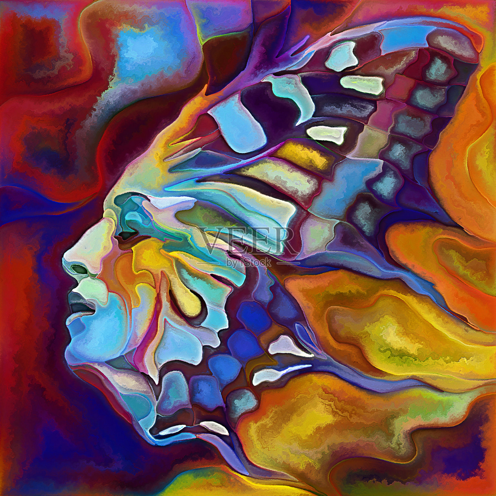 梦想的翅膀。插画图片素材