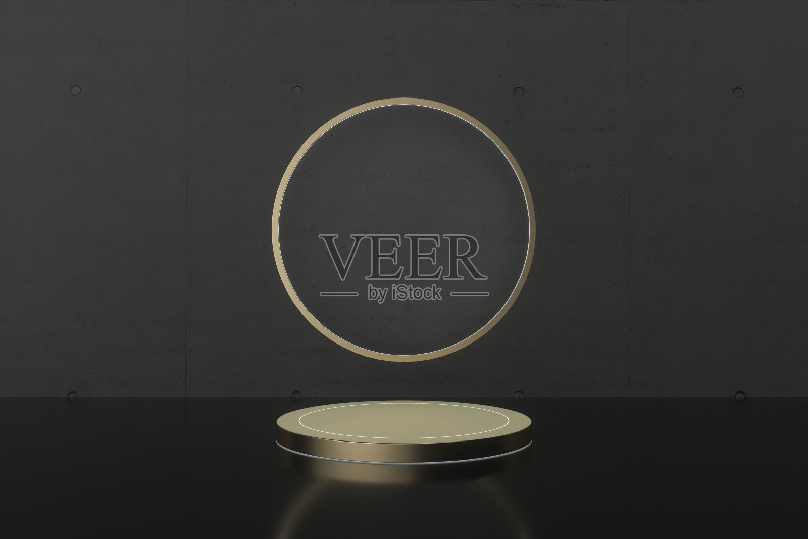 圆形造型舞台,3d渲染照片摄影图片