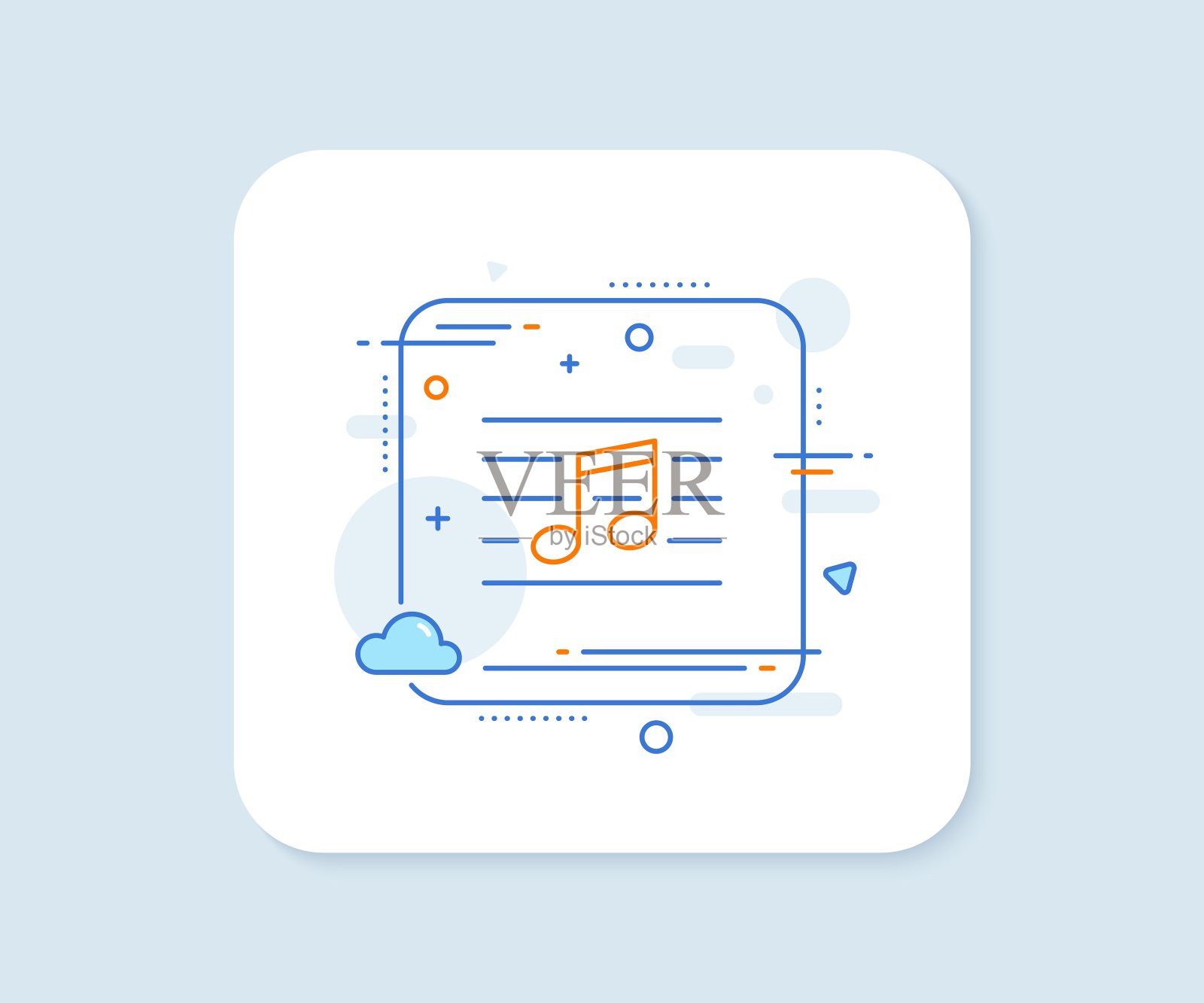 音符线图标。音乐符号。向量图标素材