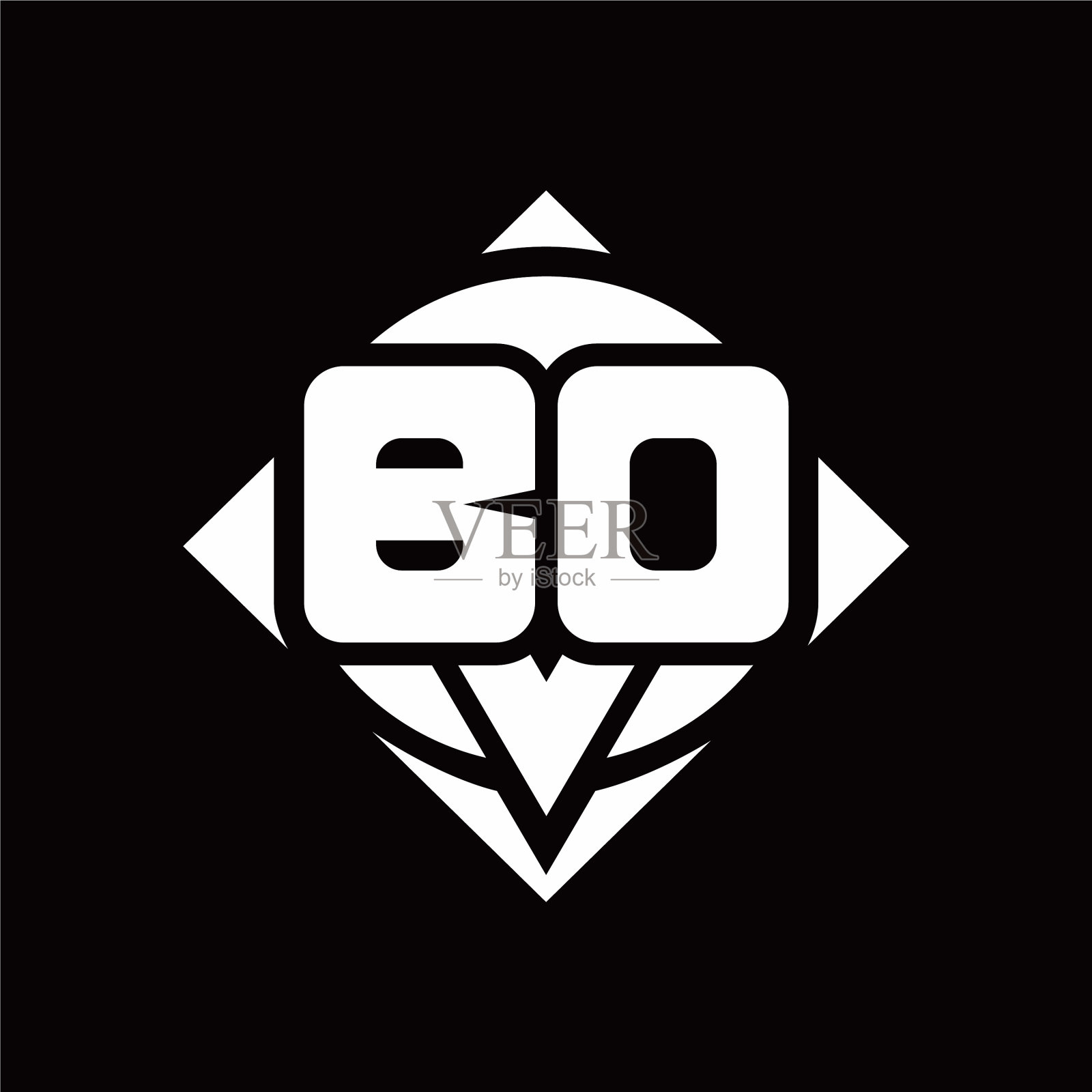 Bd标志由圆形和方形组合而成插画图片素材