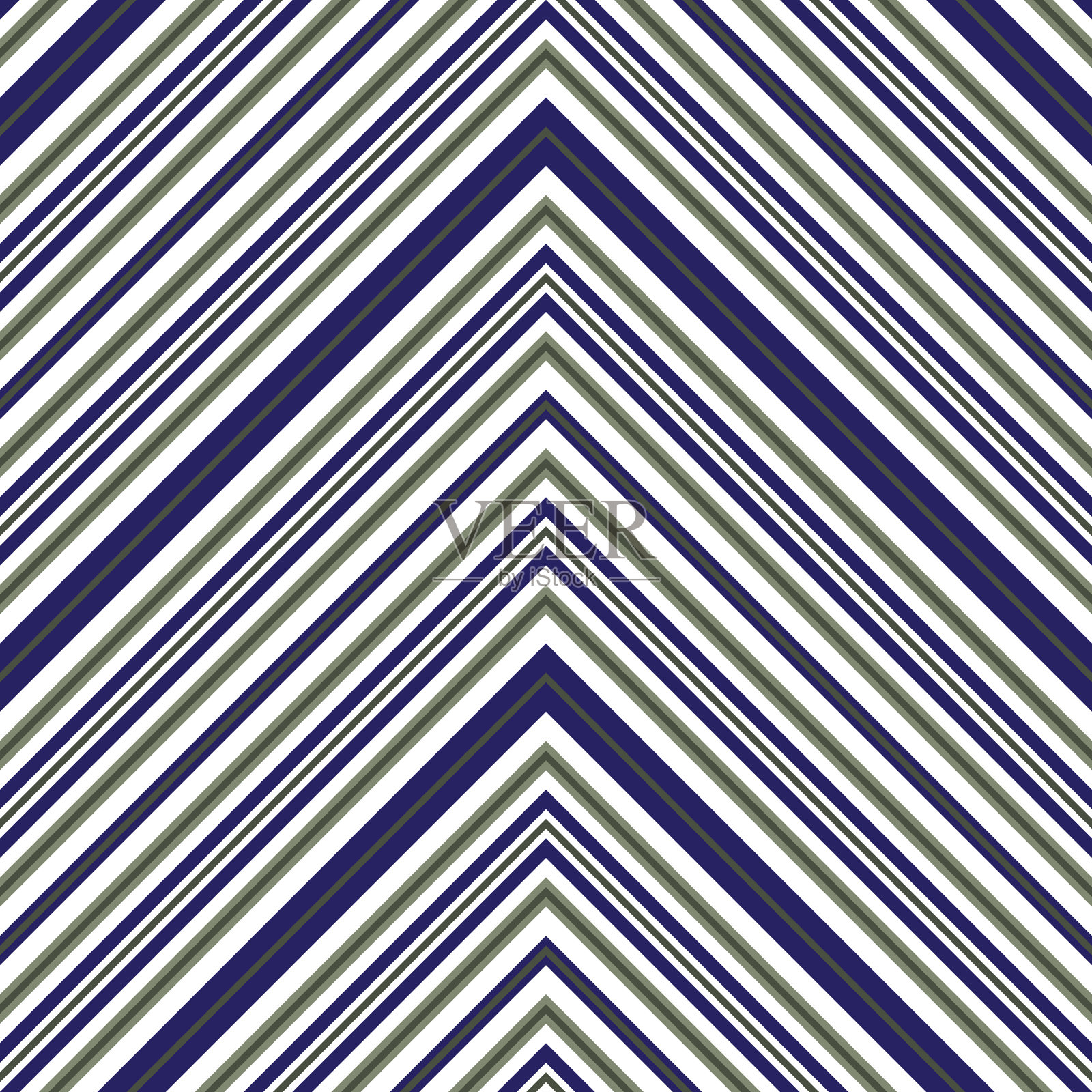 绿色人字形斜条纹无缝图案插画图片素材