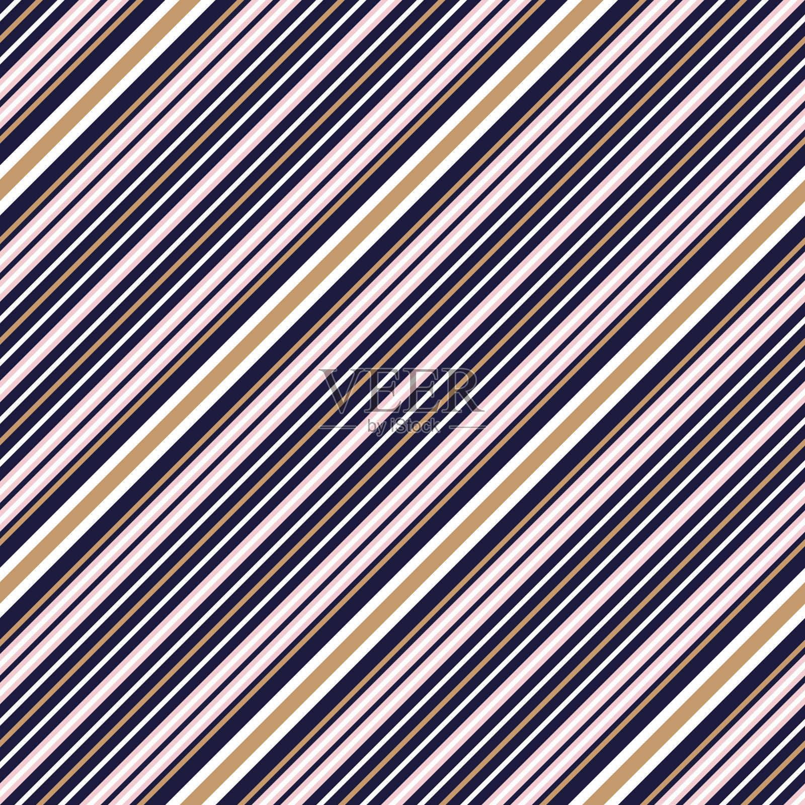粉红色和海军蓝条纹无缝图案背景插画图片素材