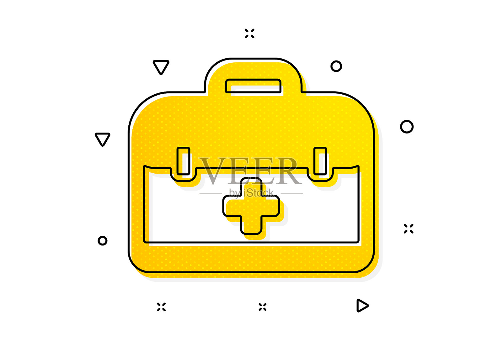 急救箱图标医疗案例标志插画图片素材