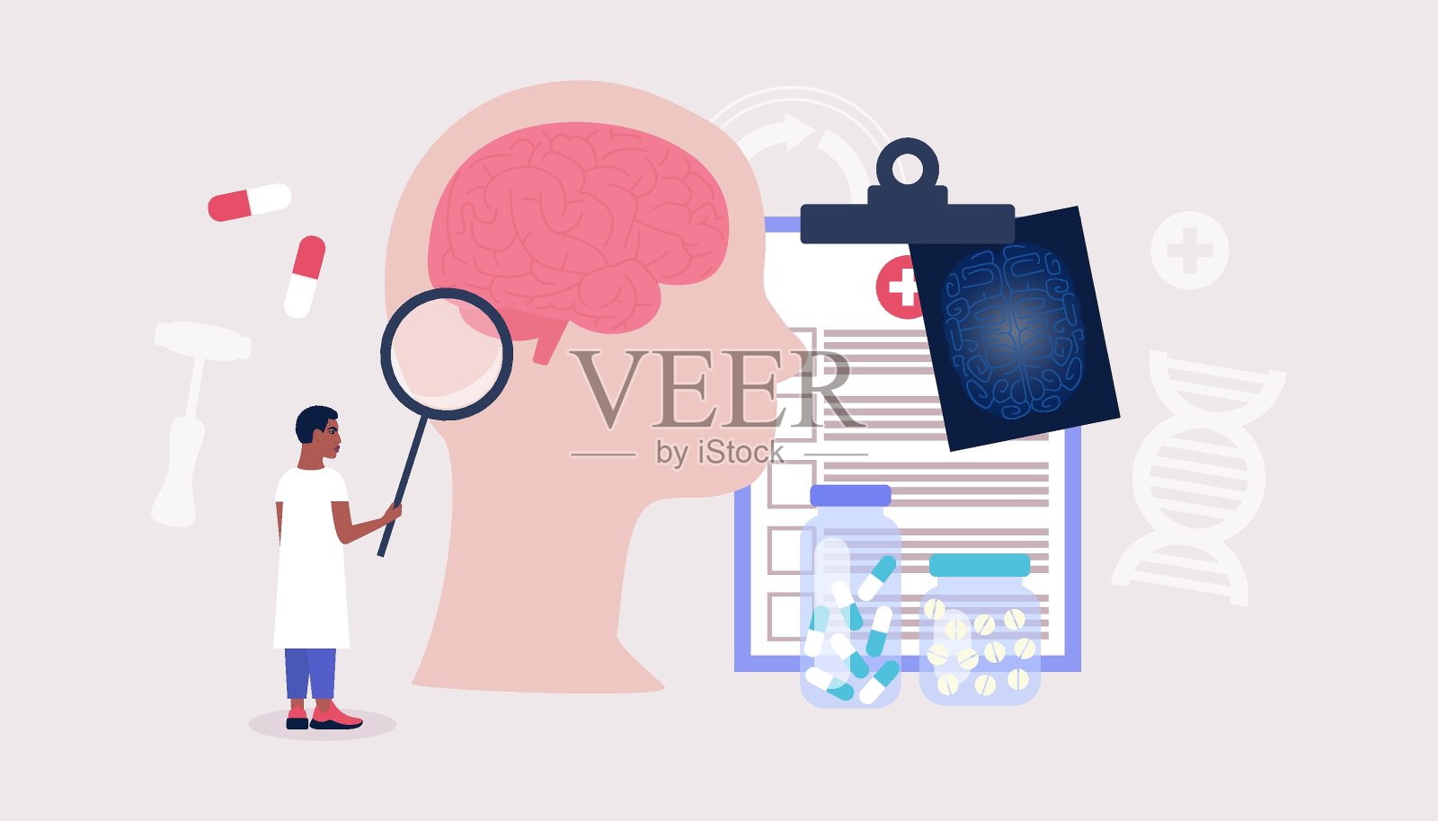 神经学的概念插画图片素材