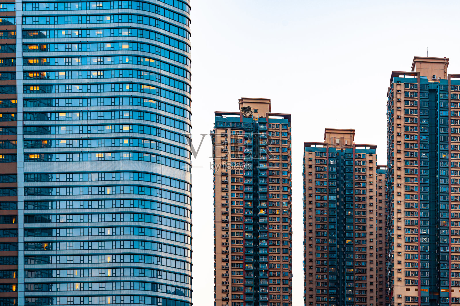 中国香港拥挤的公寓楼照片摄影图片