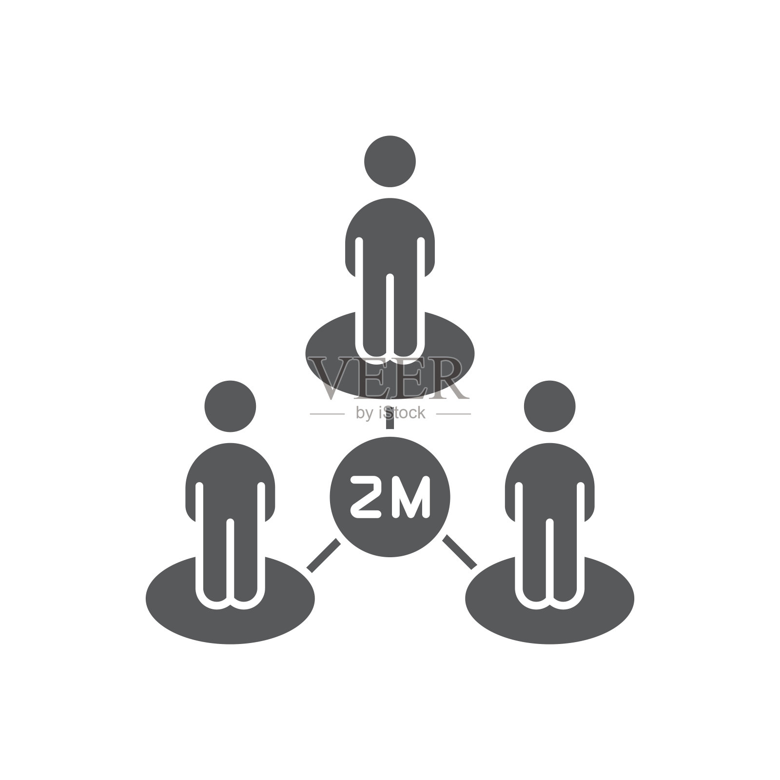 社交距离图标,颜色,线条,轮廓向量符号,线性风格象形文字孤立在白色。象征,标志说明插画图片素材