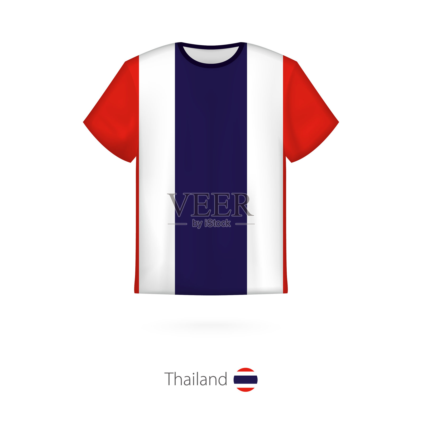 t恤设计带有泰国国旗插画图片素材