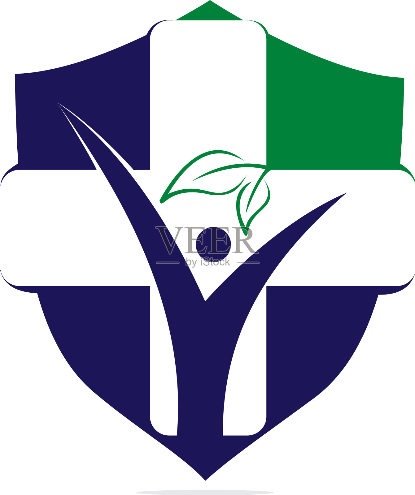 跨健康概念标志家庭医生插画图片素材