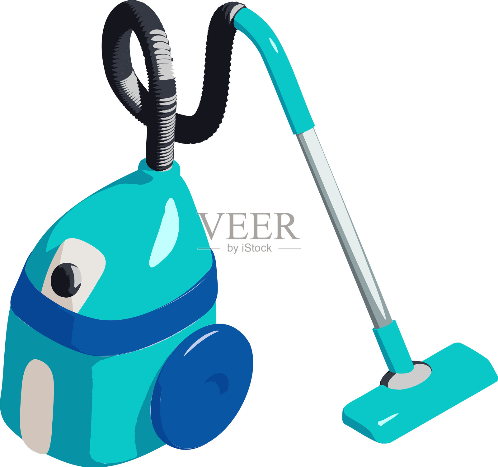 吸尘器图标等距风格设计元素图片