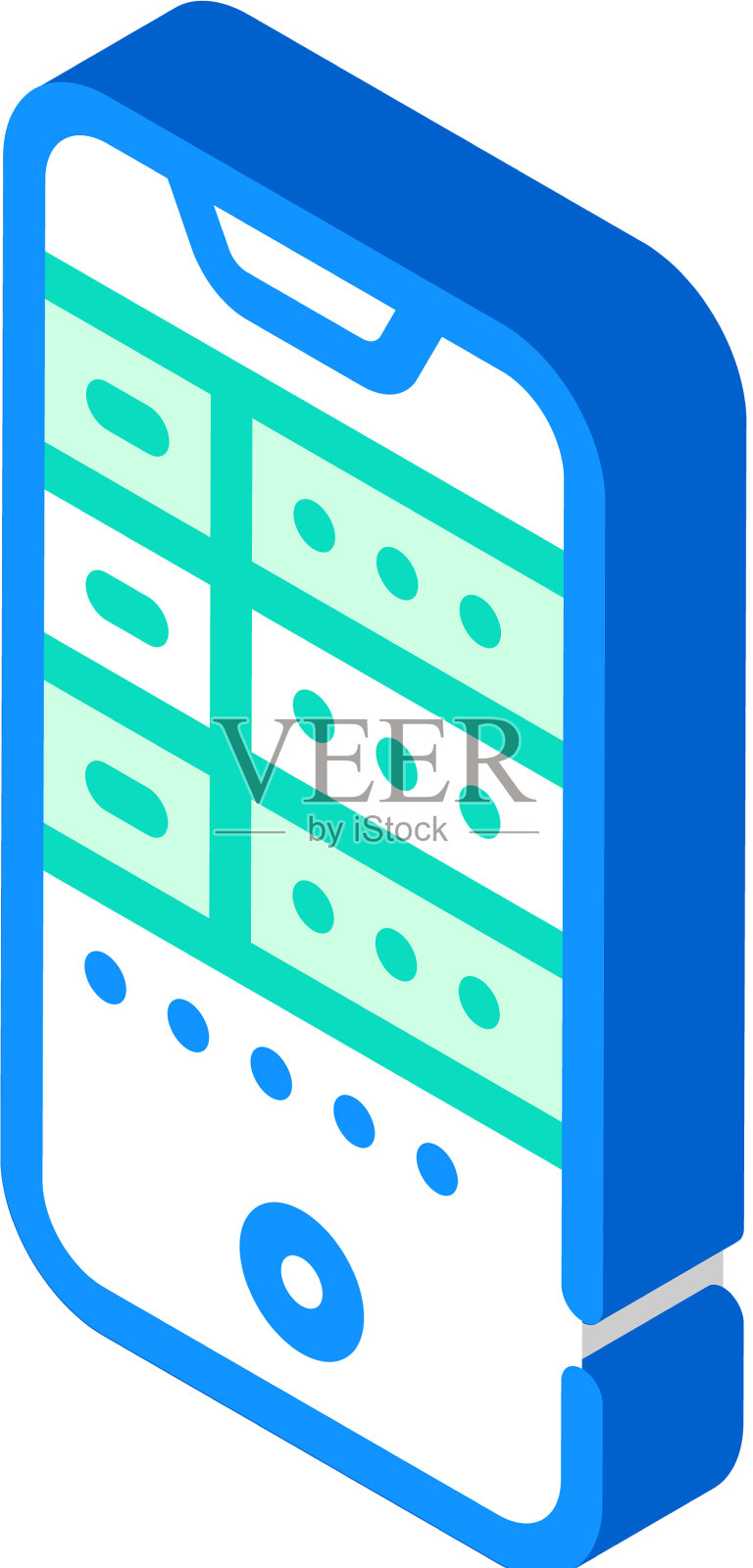 博彩手机app等距图标插画图片素材