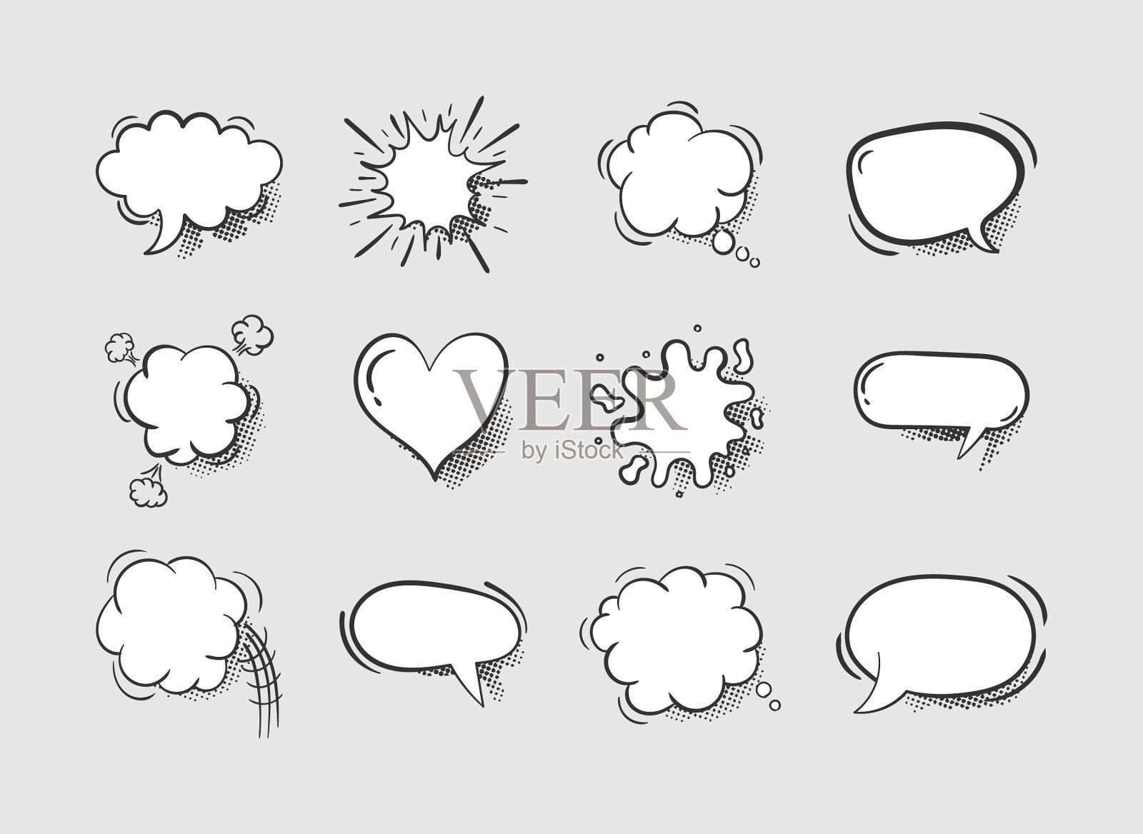 漫画讲话泡沫图标素材