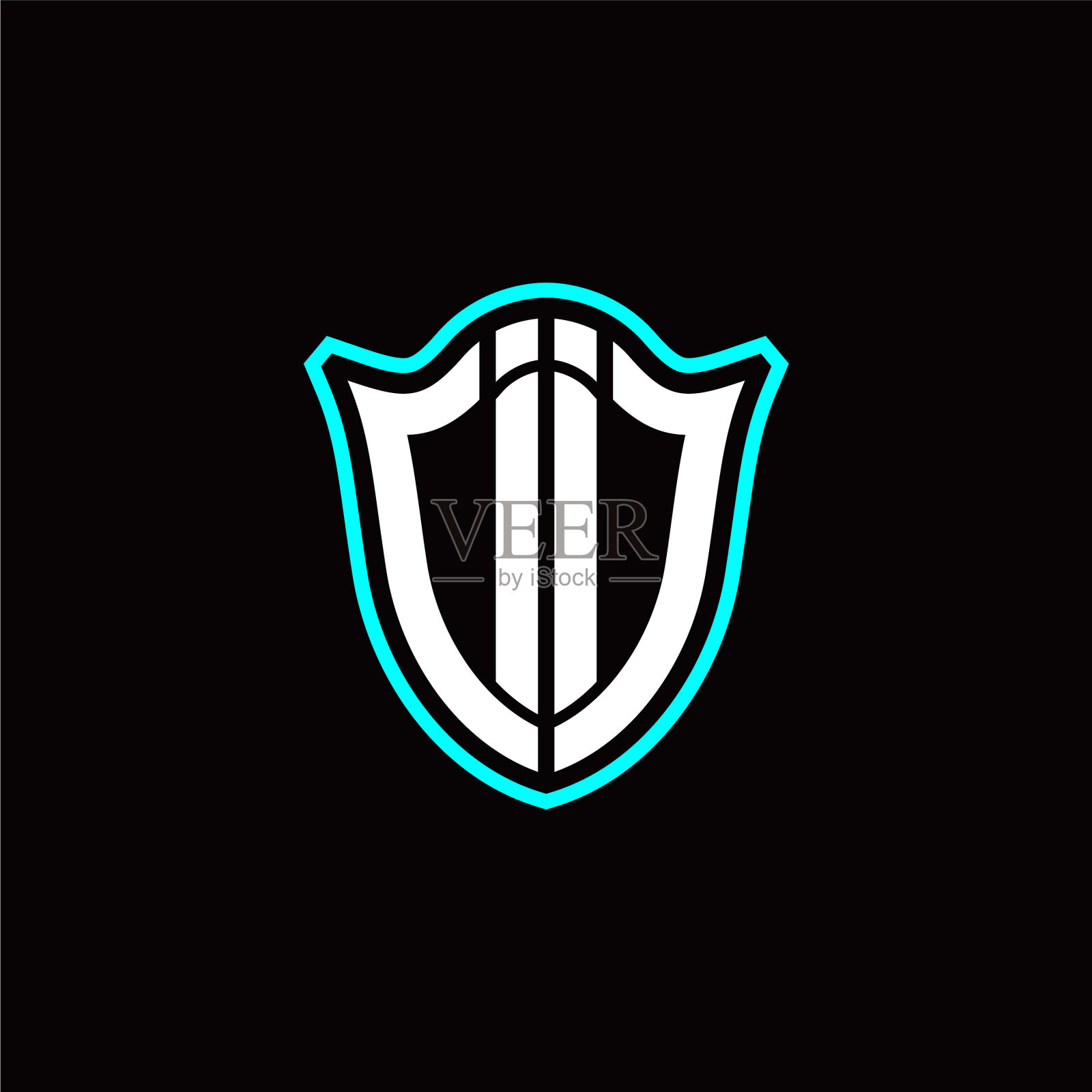 我首字母字母标志盾设计现代插画图片素材