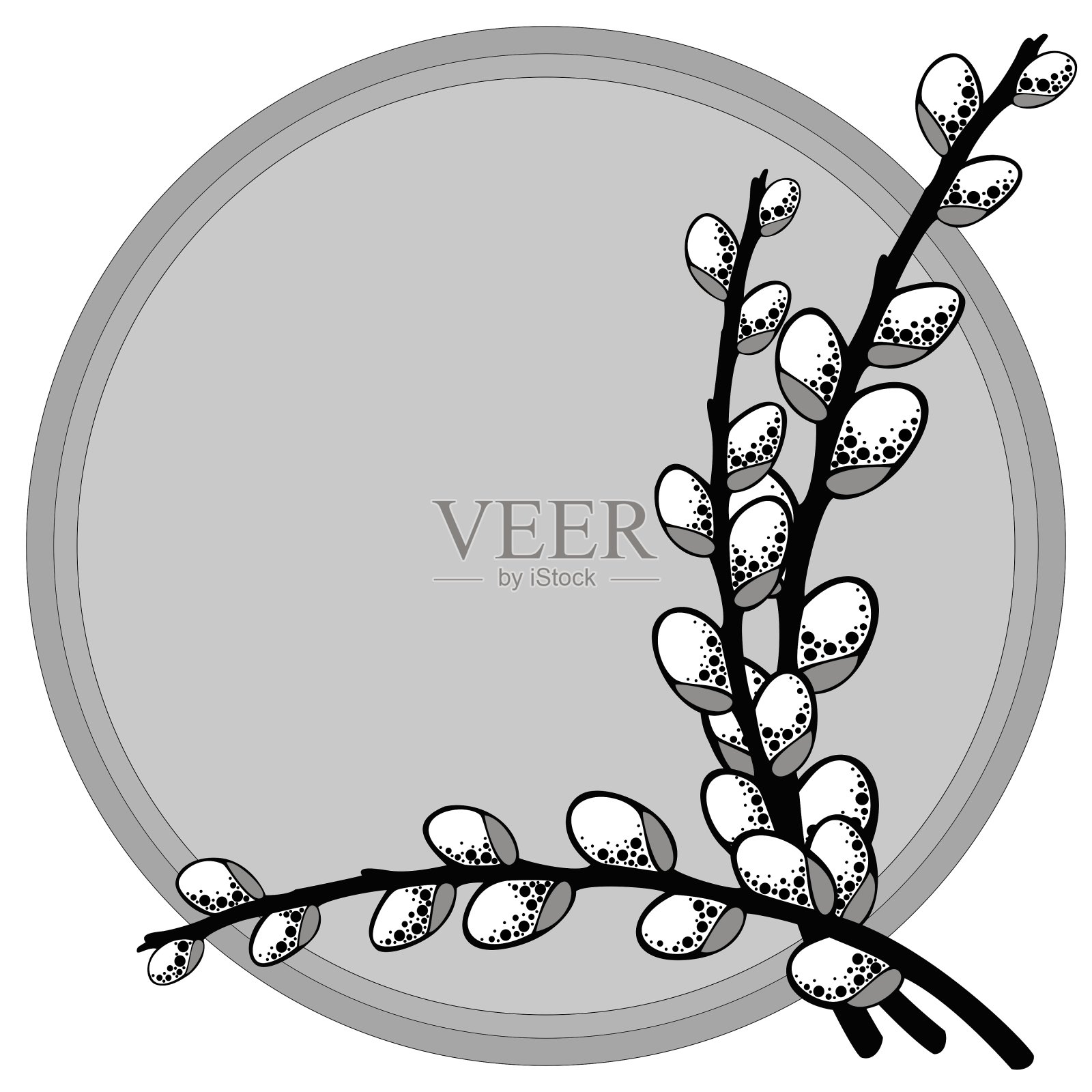 柳条插画图片素材