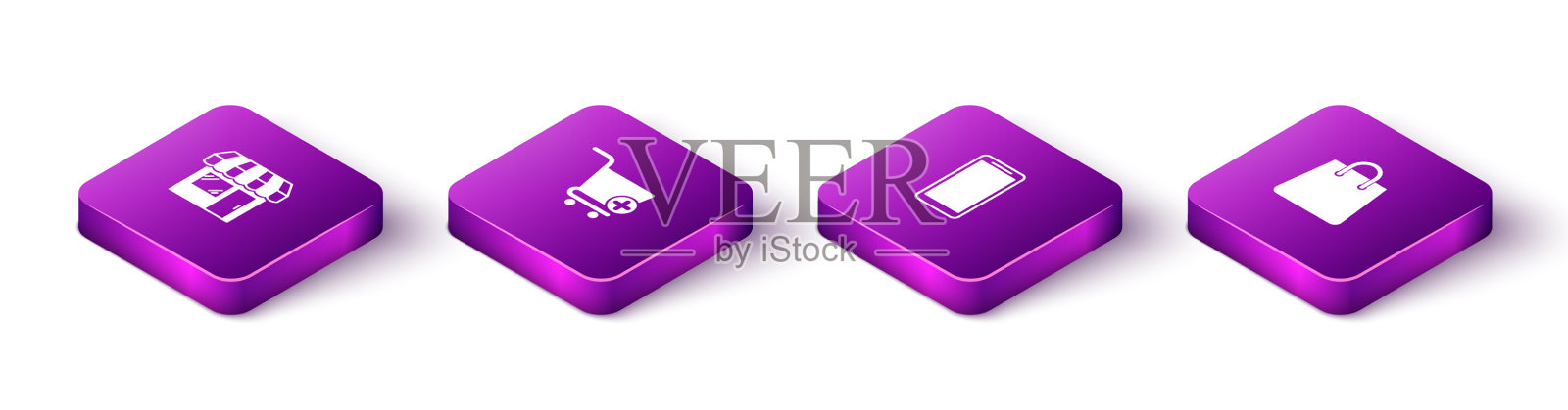 设置等距市场商店添加购物车图标素材