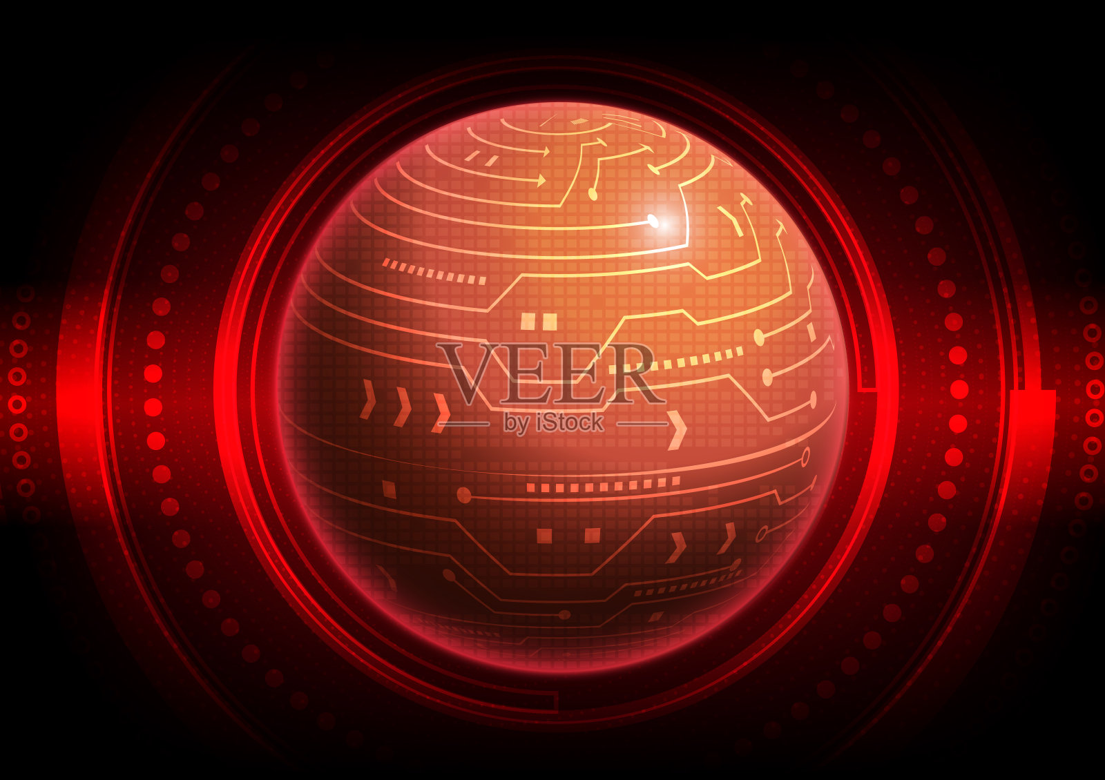 具有高科技数字电路技术背景插画图片素材