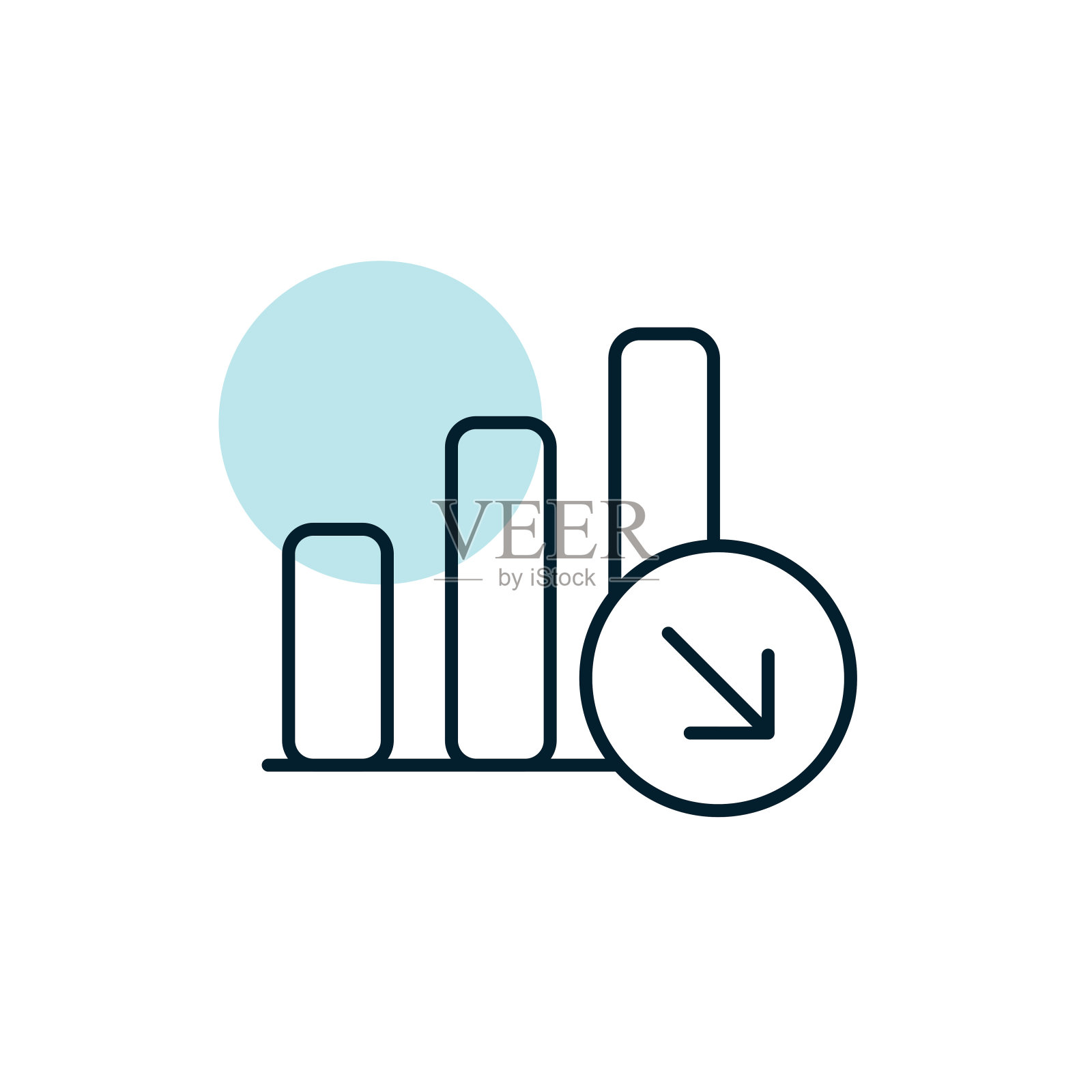 减少轮廓图标。办公室签署图标素材